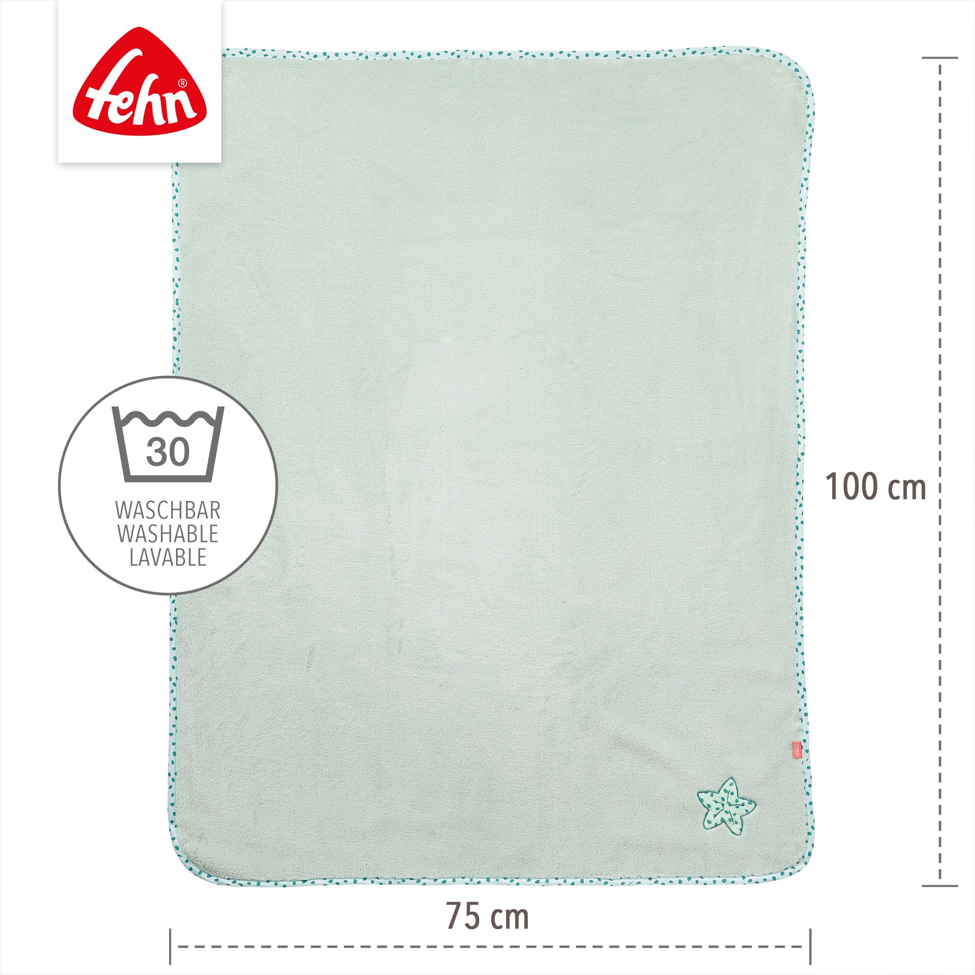 Fehn 054811 Kuscheldecke Oktopus – Kuschelige Schmusedecke - zum Kuscheln, als Krabbelunterlage, Schnuffeltuch oder Zudecke für zuhause und unterwegs