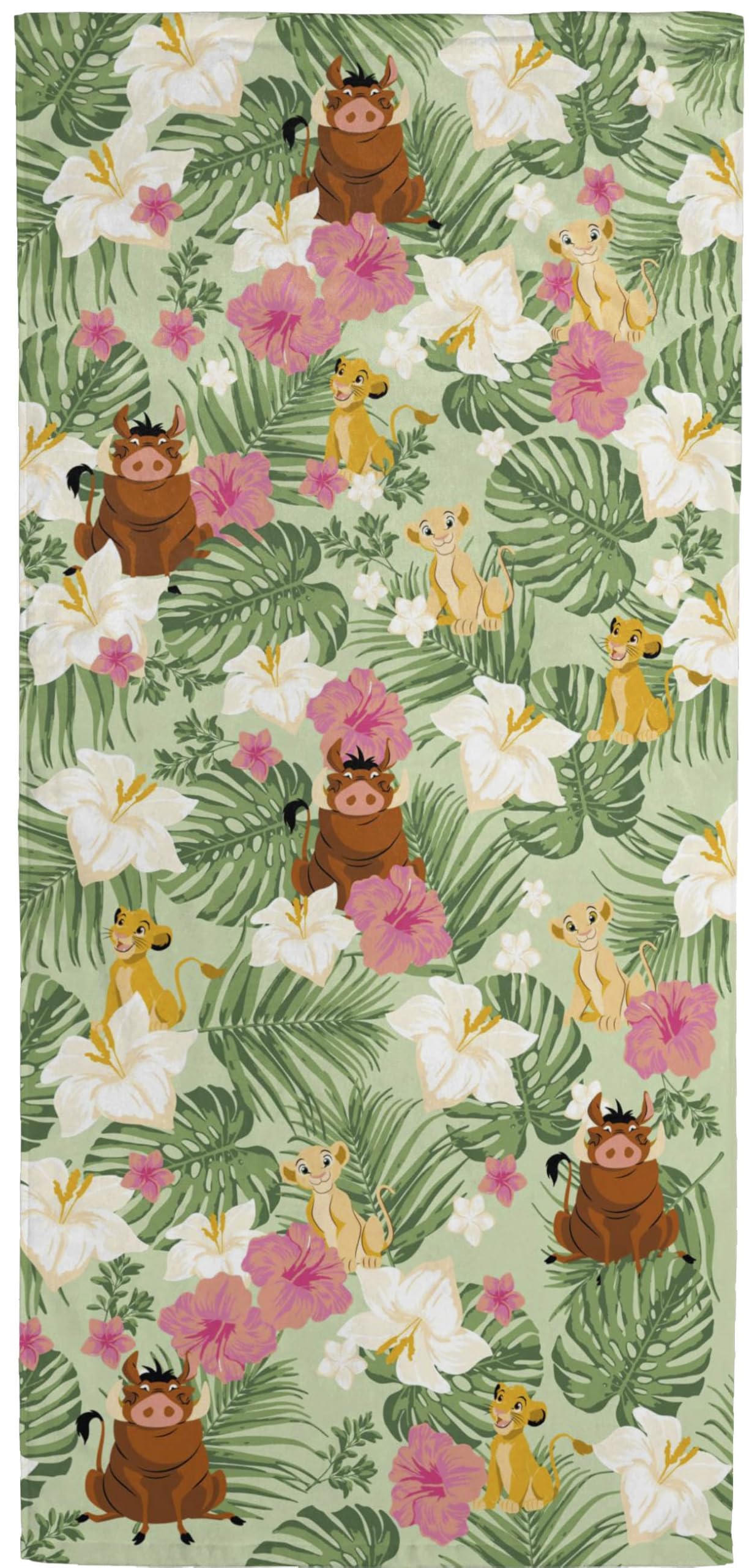 Disney Lion King Beach Towel - Tropical Kids Super Soft & Absorbent 100% Cotton Towel for Bath and Pool with Simba, Measures 28 x 58