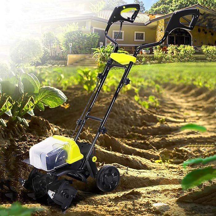 Buy DJLOOKK Tiller Rotavator Cordless, 40V Portable Electric Tiller, w