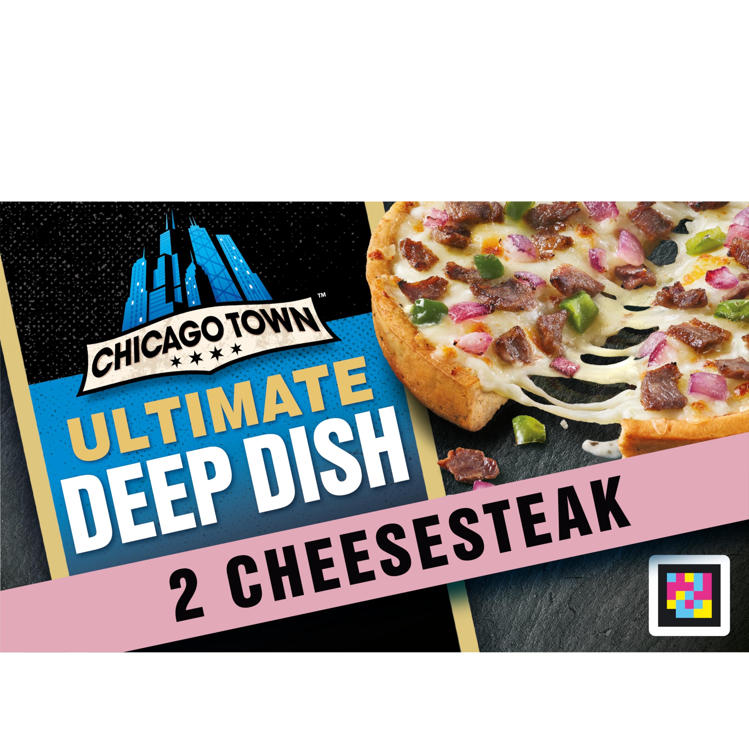 Chicago Town 2 Deep Dish Ultimate Cheese Steak Mini Pizzas, 2 x 160g (Frozen)