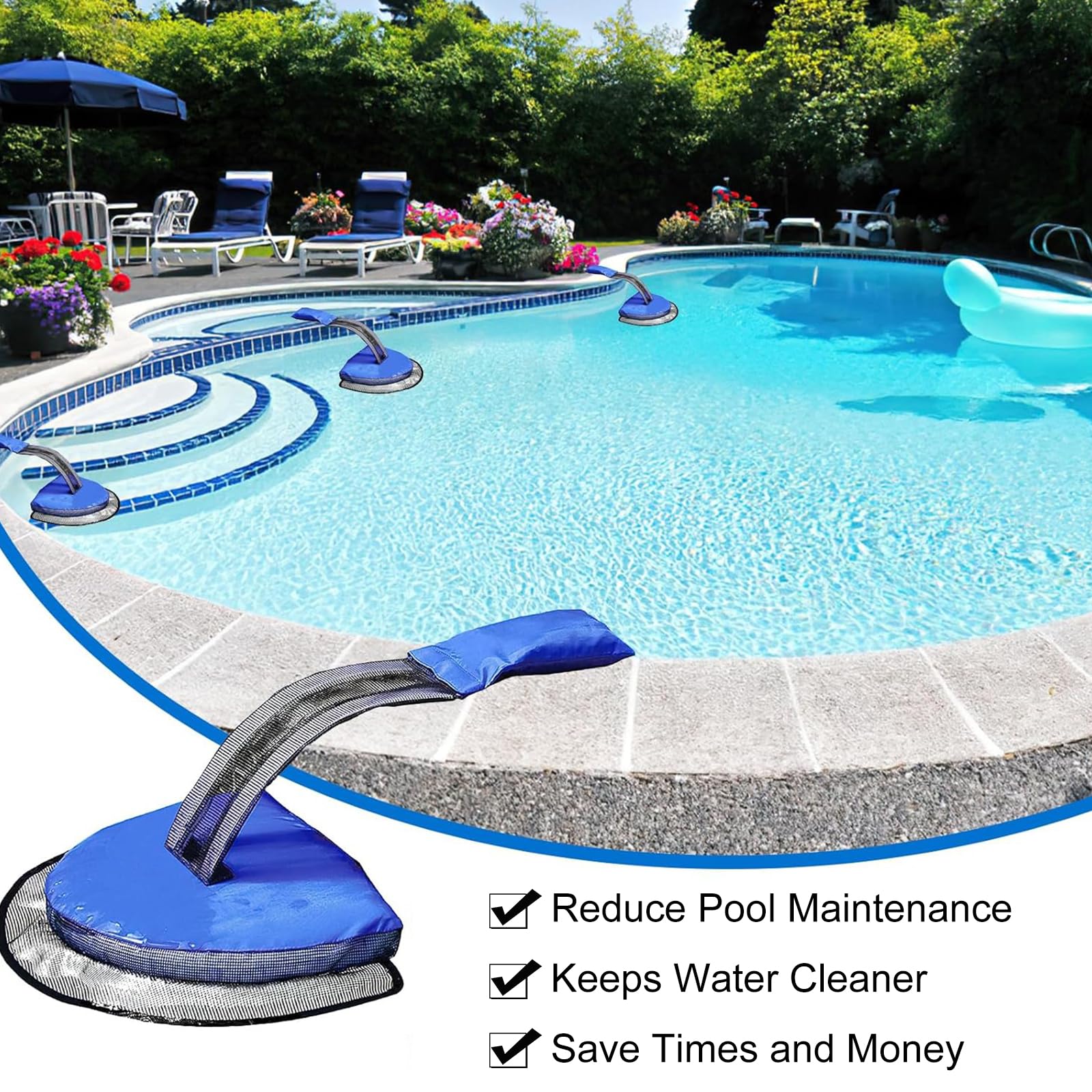 Rampa de Escape para Animales, Escape para Salvar Animales, Rampa de Rescate para Piscina, Critter Ramp, Accesorios para la Piscina, Escalera Multiusos con Red De Seguridadpara Piscinas y Spas