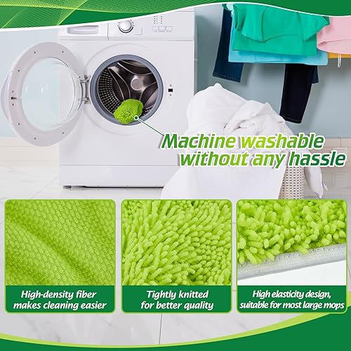 Miniatura 3 de 10 almohadillas de repuesto reutilizables para trapeador compatibles con la mayoría de los trapeadores XL de 17 x 5 pulgadas, suministros de