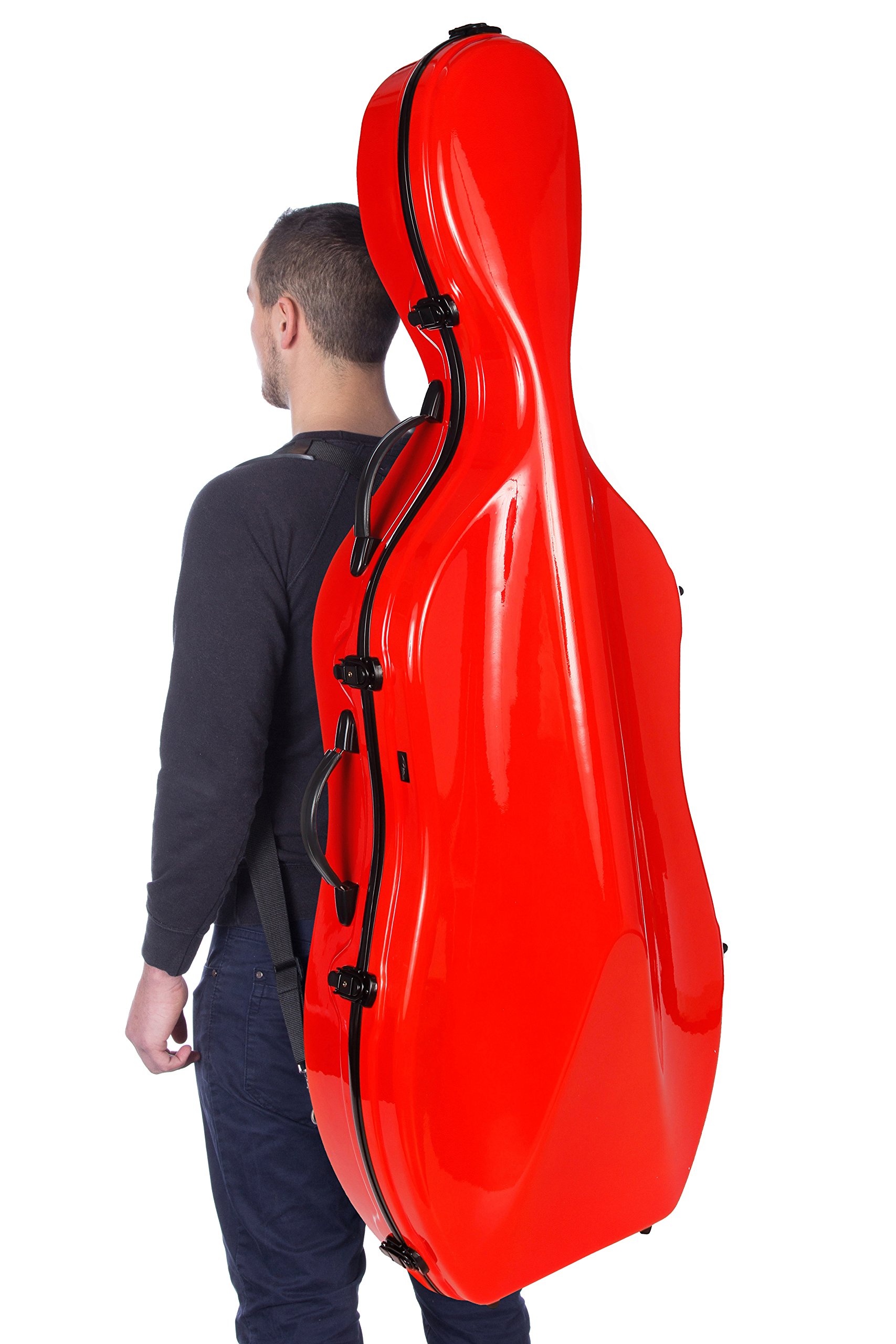 Estuche para Violonchelo Fiberglass 4/4 Excellent rojo M-case