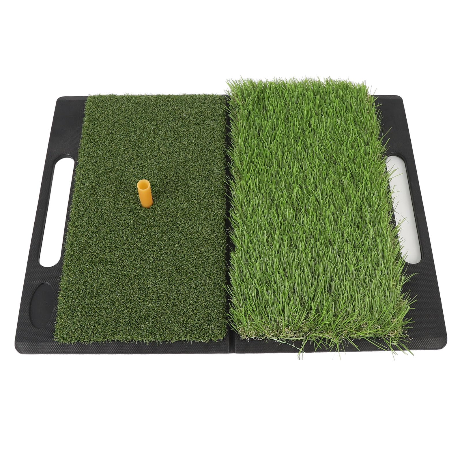 Golf Hitting Mat, PP Turf Golf Practice Mat with Rubber Tee and 4pcs Balls, Portable Golf Training Mat for Indoor Outdoor Swing and Chipping Practice in Backyard, Garage, Basement