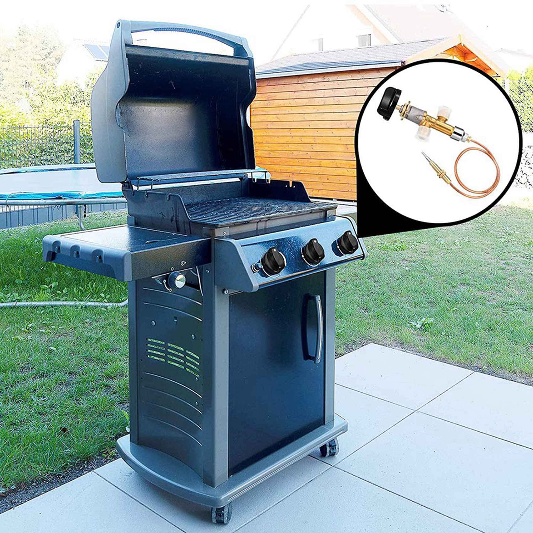3X Kit de Válvula de Control de Seguridad de Falla de Chimenea de Gas LPG de Baja Presión Reemplazo de Termopar de Calentador de Gas 5/8-18UNF