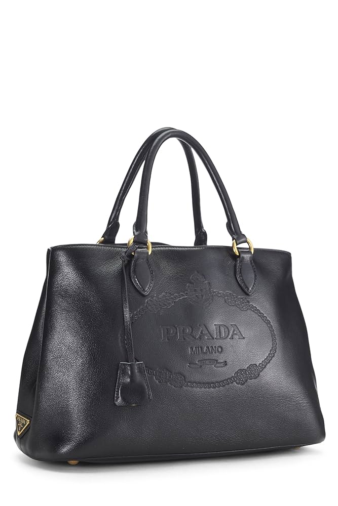 2004SS PRADA leather bag black archive