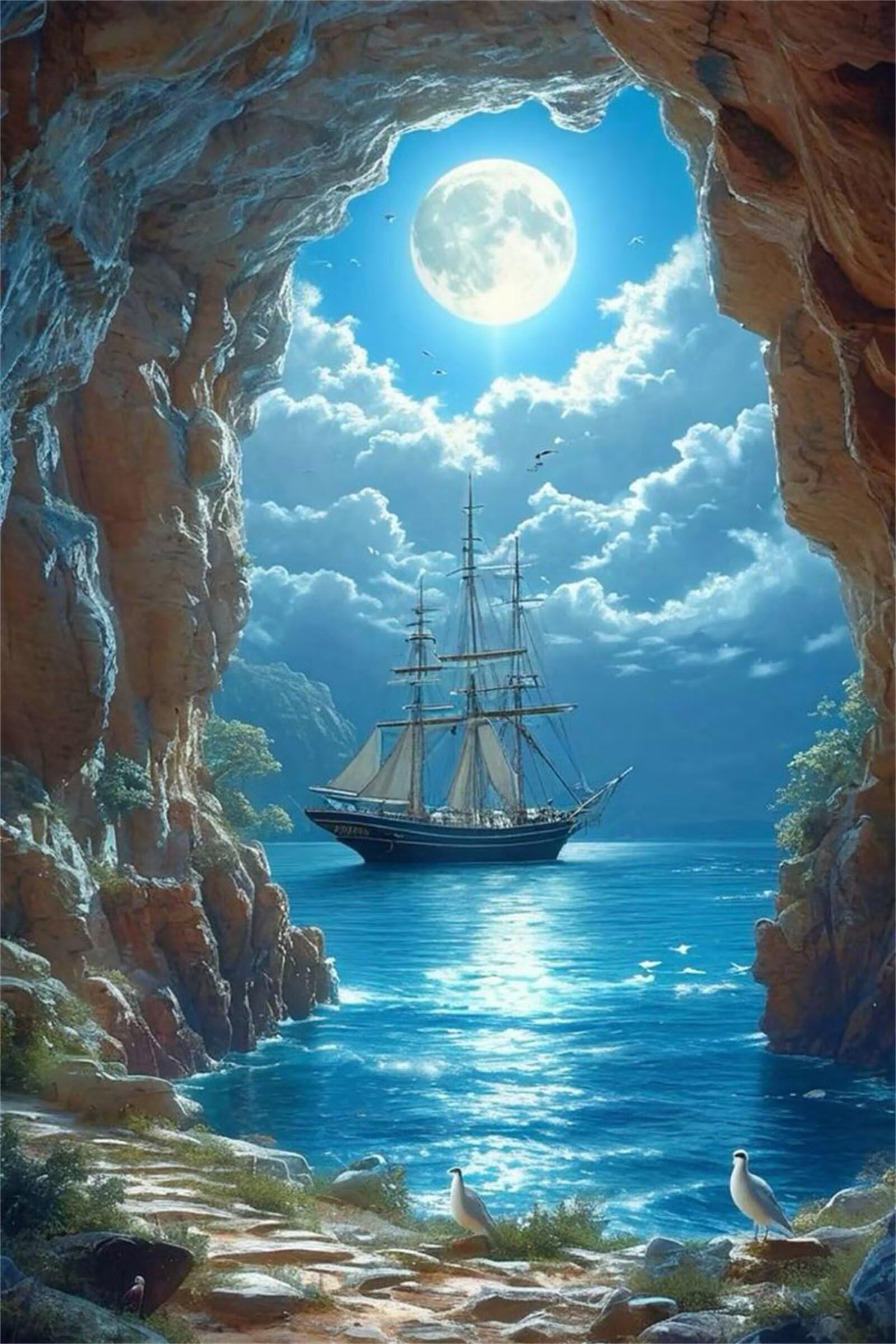 Puzzle 1314 Piezas Adultos Velero de Cueva, Rompecabezas Adultos Dificil 75x50cm, Estimula la Concentración y Antiestrés, Juego de Habilidad para Toda la Familia