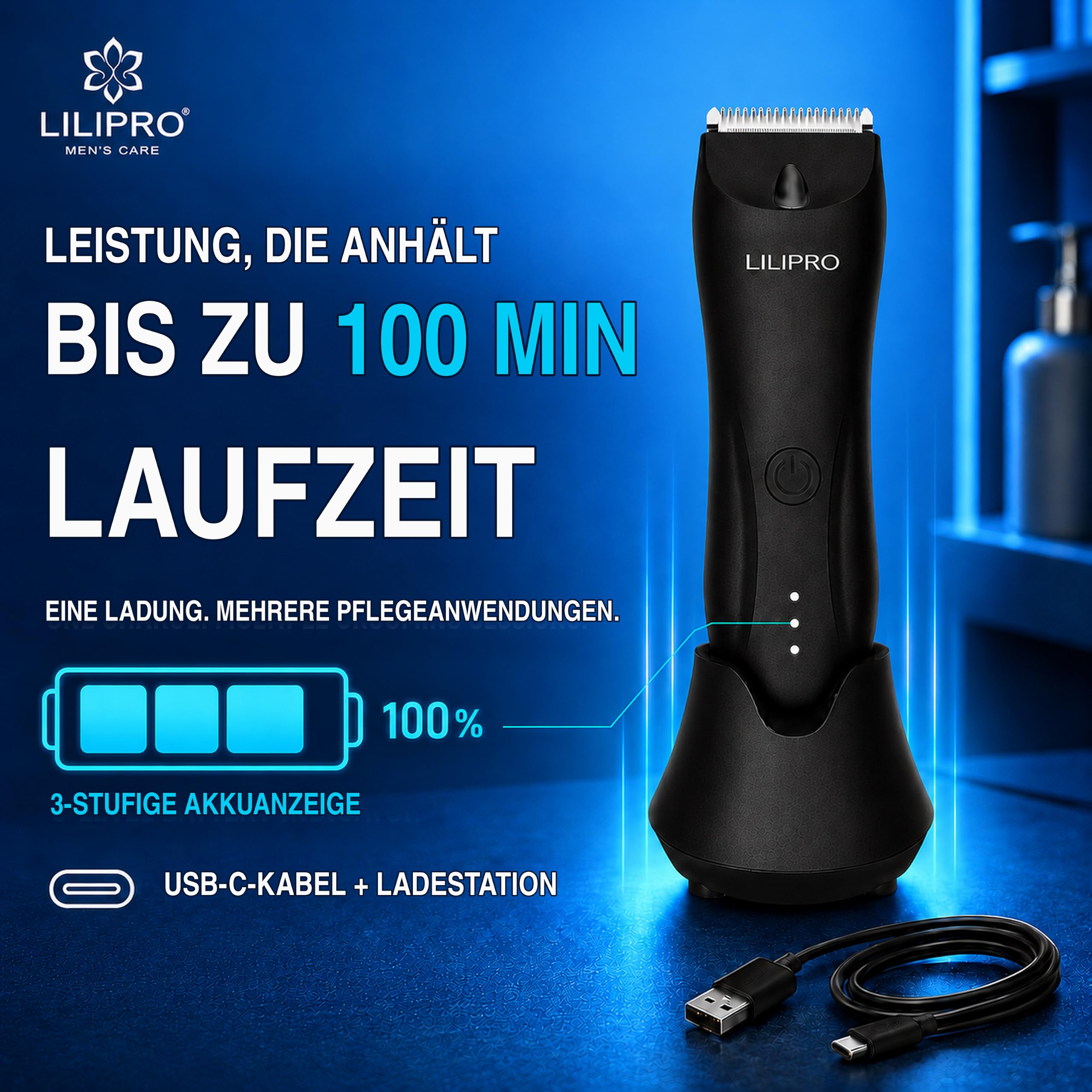 Groomer Körperhaartrimmer Body Trimmer, wasserdicht, Keramikklinge.