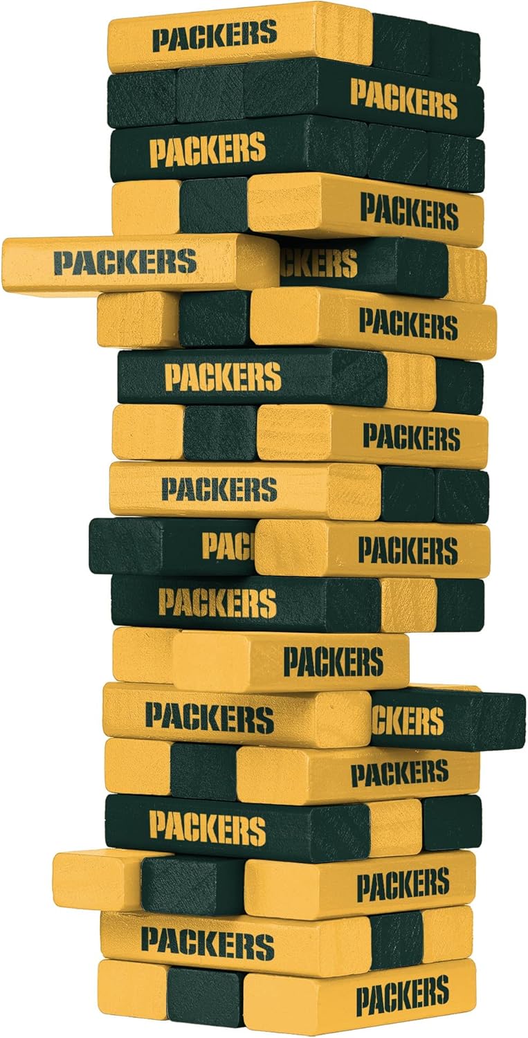 FOCO NFL Unisex-Adult NFL Team Logo Stackable Blocks Game
