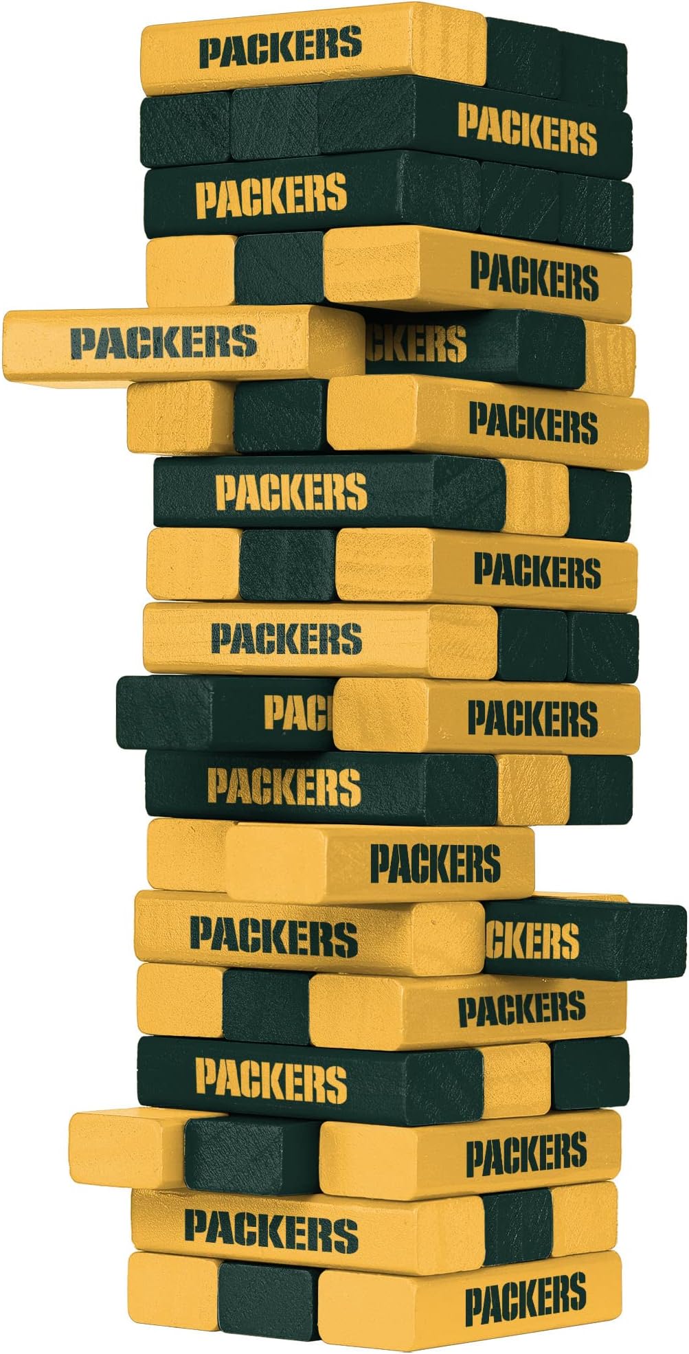 FOCOWooden Blocks Game Football Tabletop Stacking Tumble Tower in Team Colors โ Play at Tailgate Parties, Family Night, The Dorm and More - Officially Licensed NFL Fan Gear
