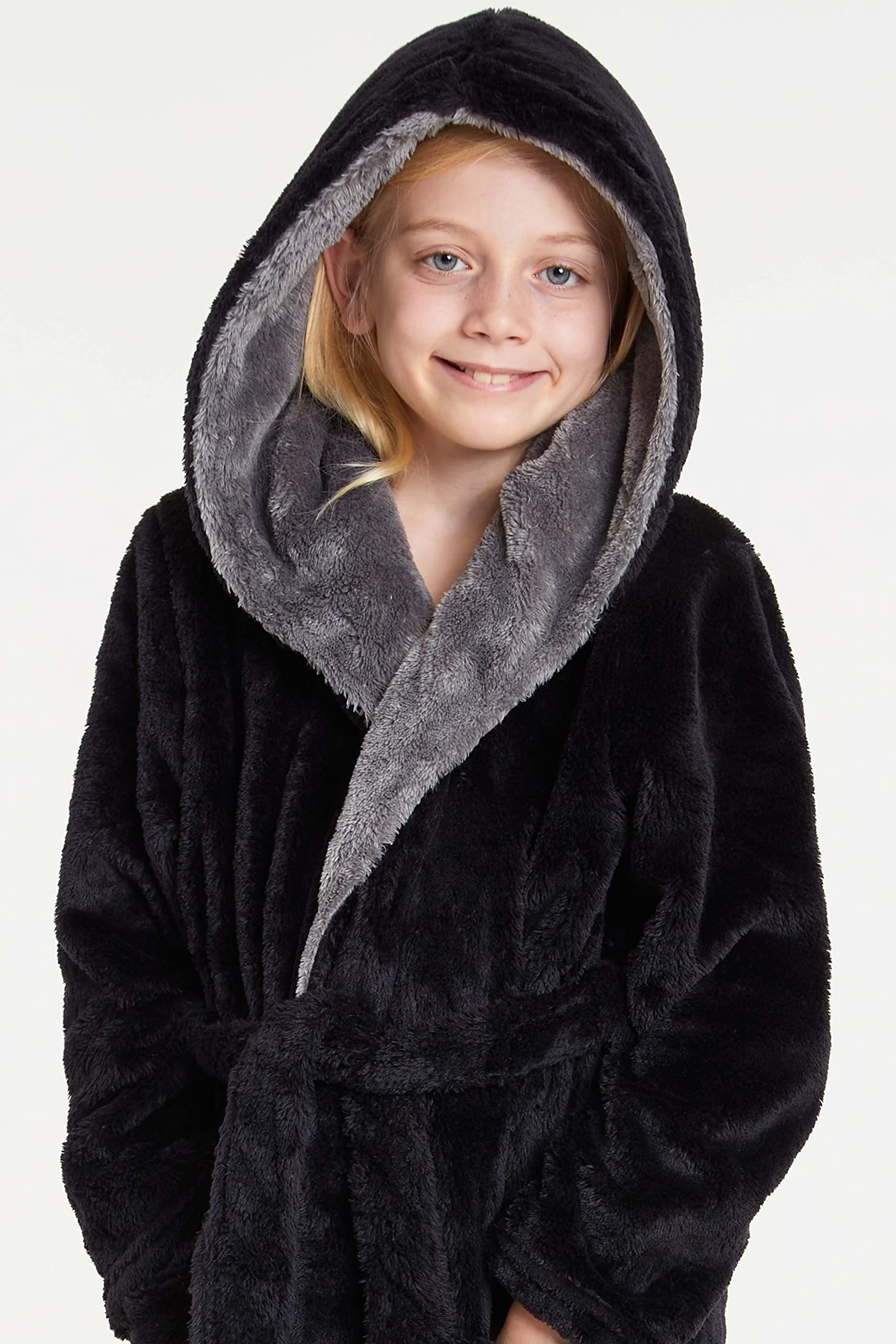 CityComfort Robe de Chambre Polaire Enfant, Peignoir Garçon Fille en Pilou, Taille Enfant et Adolescent 7-14 Ans
