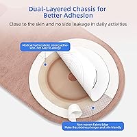 Vista 3 de 70 bolsas de colostomía, suministros de ostomía para el cuidado del estoma de ileostomía, bolsas de una pieza para ostomía con cierre de gancho