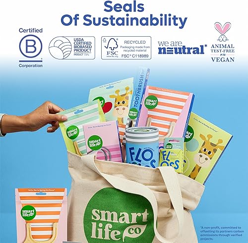 Miniatura 9 de SmartLifeco Eco-Friendly Dental Floss Picks (200ct) - Flossers Made With Straw Wheat Blend, Strong Anti-Shred Thread For Tight Gaps, Tooth Pick