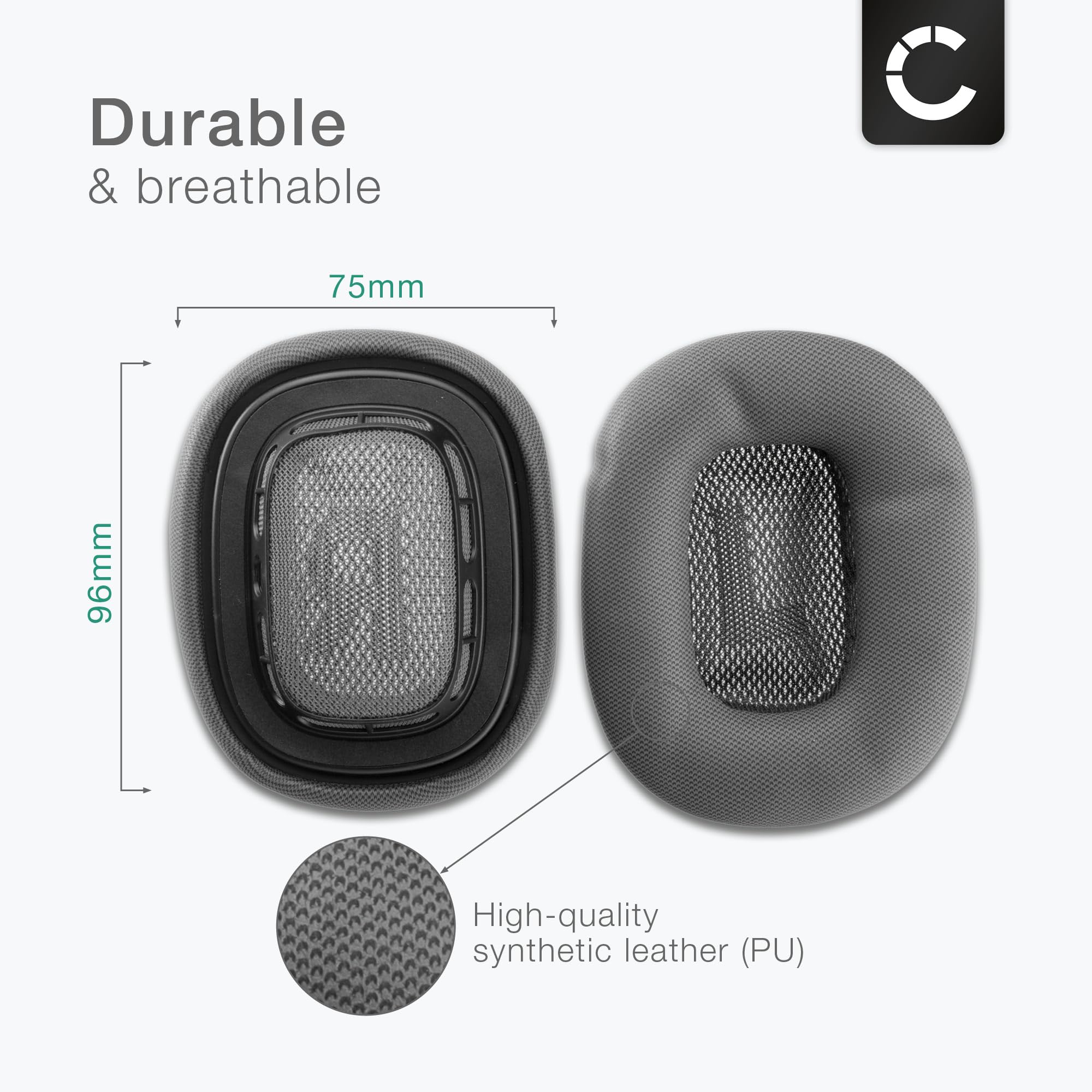 subtel Replacement Ear Pads Compatible for Apple Airpods Max Headphone Covers Soft Foam Earpads Over Ear Headphone Cushions/Earphone Cups - Image 4