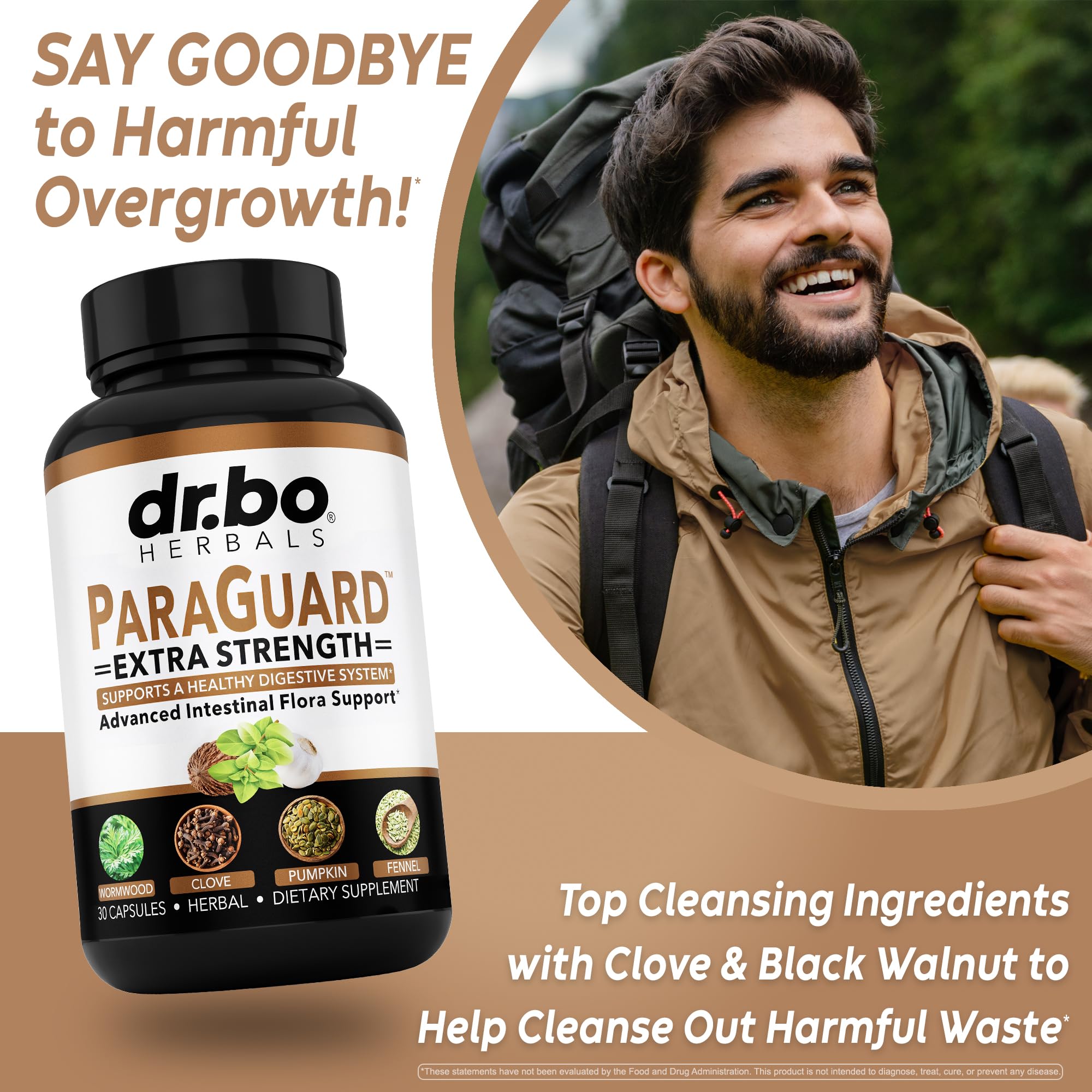 ParaGuard Cleanse Detox Pills - Extra Strength Intestinal Guard Formula Supplement, Black Walnut Wormwood Clove & Oregano - Adults Natural Herbal Intestine Body Gut Cleanser Complete Kit 30 Capsules — Amazon image 3