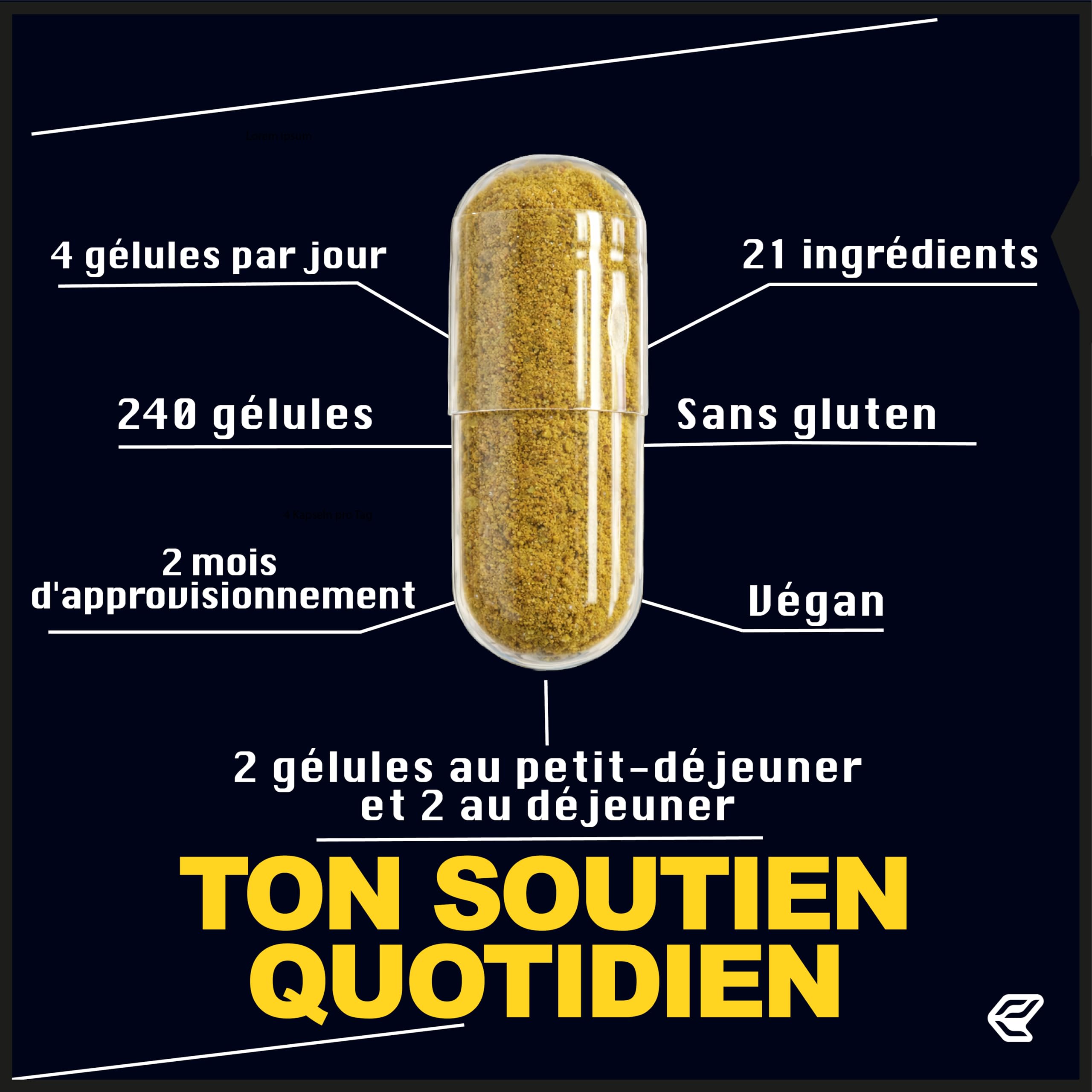Italian Elite Testo Complex 240 Gélules - Formule avec Maca 8000 mg, Tribulus, Fenugrec, Zinc, Arginine, Taurine, Ashwagandha, Vitamines et Minéraux