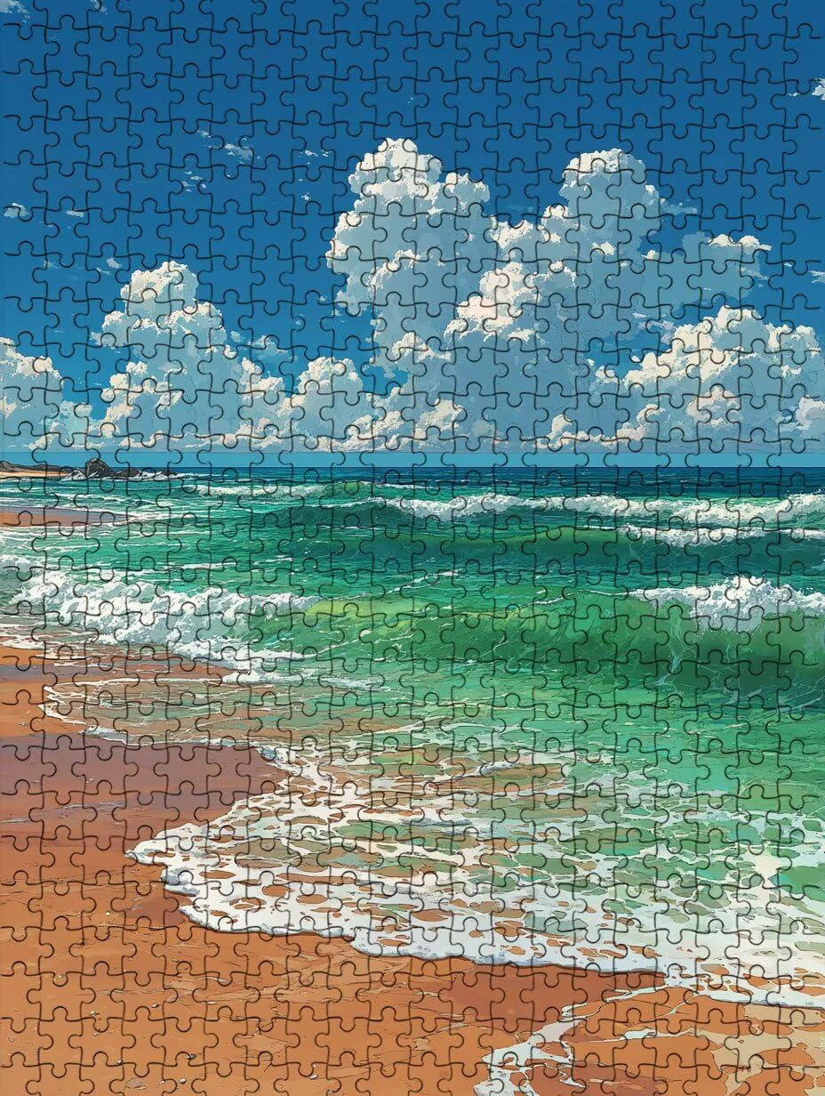 Puzzle pour Adults 4000 Pièces, La Mer Verte, Jigsaw Bois de YHPGL4-560