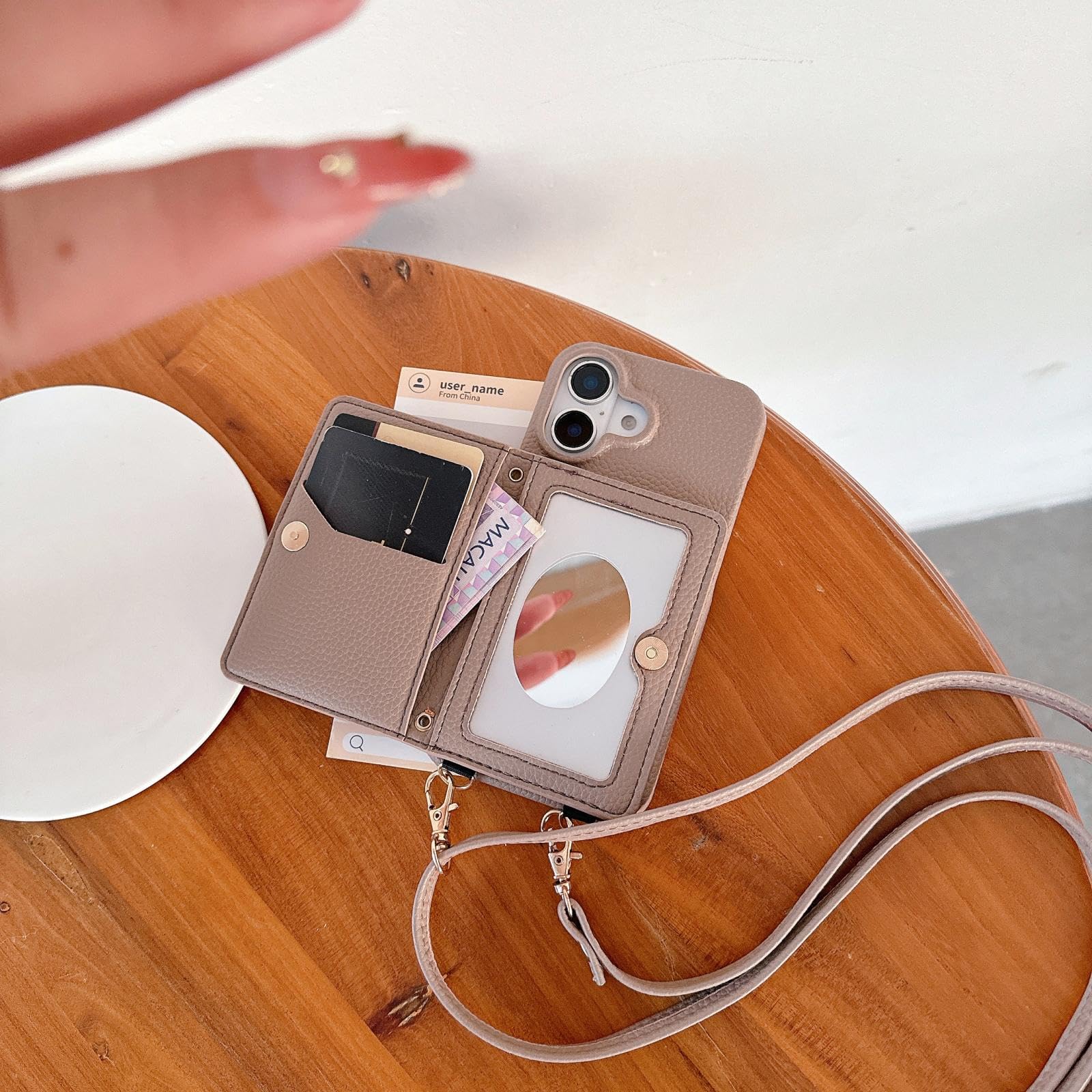 Do iPhone'a 13 Pro Luksusowy Portfel Etui Smyczkowe Lichee Wzór Skórzana Obudowa Odporna Na Wstrząsy (Do iPhone'a 13 Pro/Fioletowy)