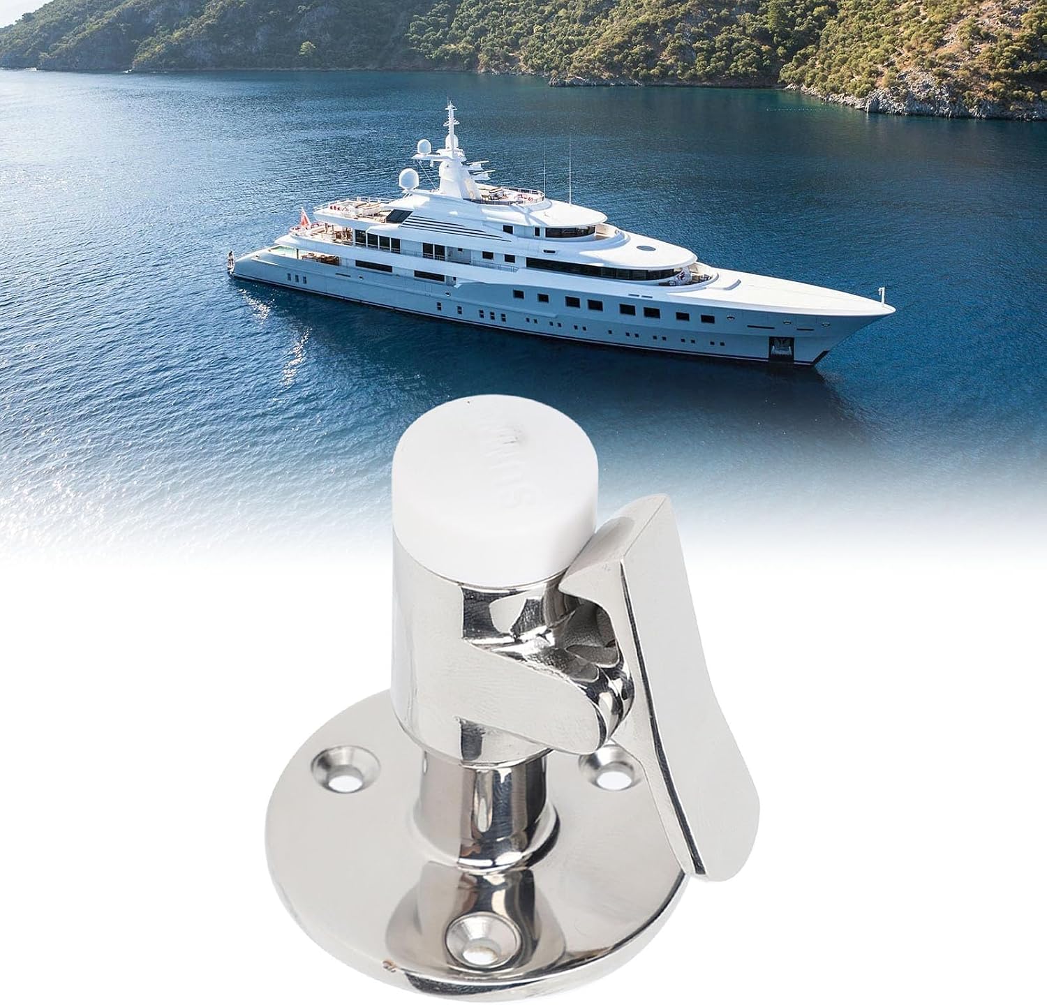 Astibym Door Stopper Catch Set 316 Stainless Steel Heavy Duty Floor Knob Door Holder Retainer Kit for Ship Yachts, Astib