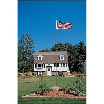 Amazon Com Top Flight Telescoping 20ft Flagpole Bronze Garden Outdoor