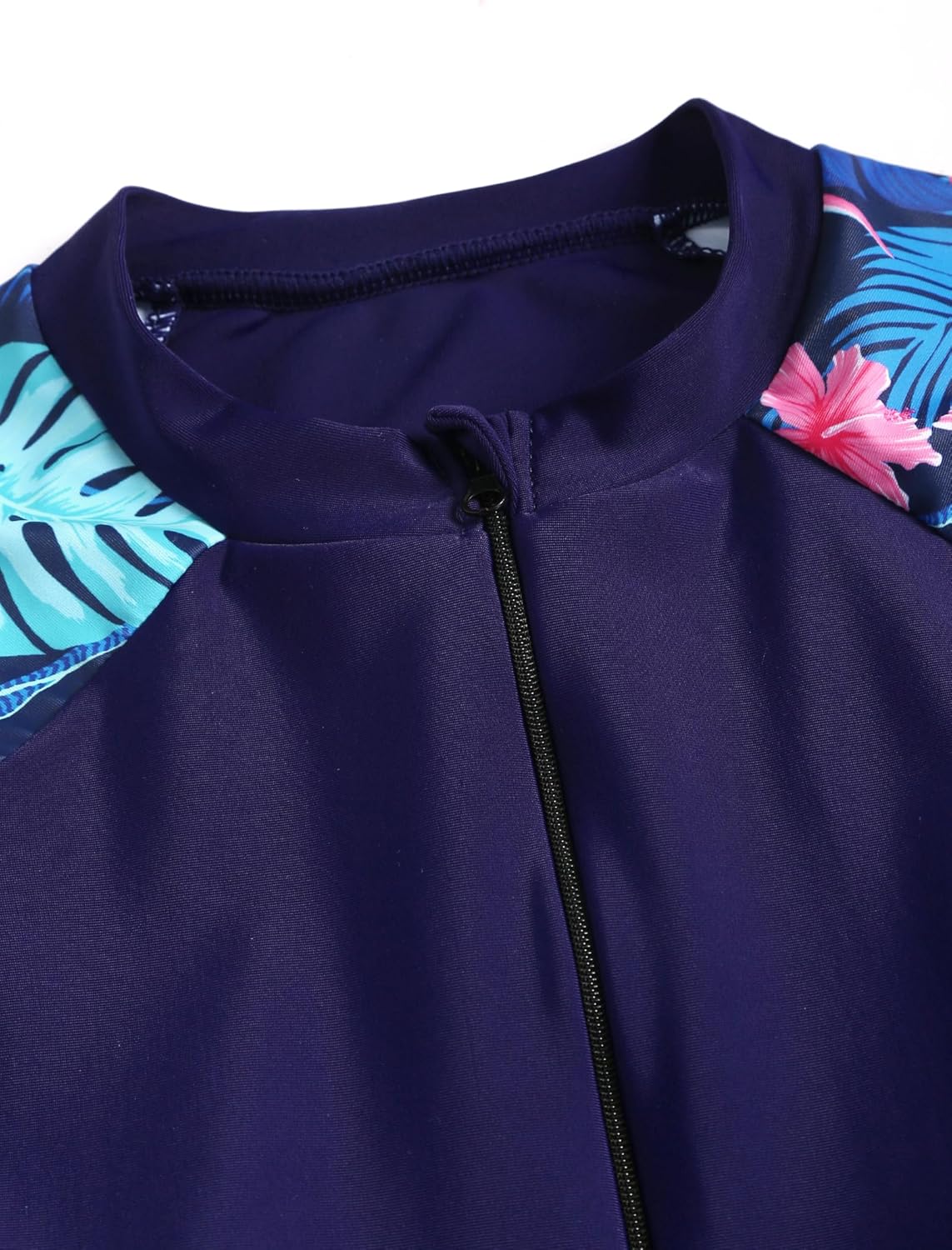 ZAFUL Women's One Piece Rash Guard Long Sleeve Modest Swimsuits Dress Zipper Bathing Suit Swimskirt - Image 4