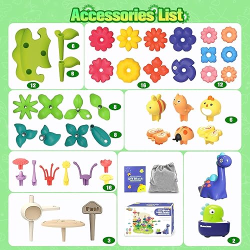 Miniatura 2 de Juguetes para niñas, juguetes de construcción de jardín de flores para niñas de 3, 4, 5, 6, 7 años, juguetes educativos para niños pequeños,