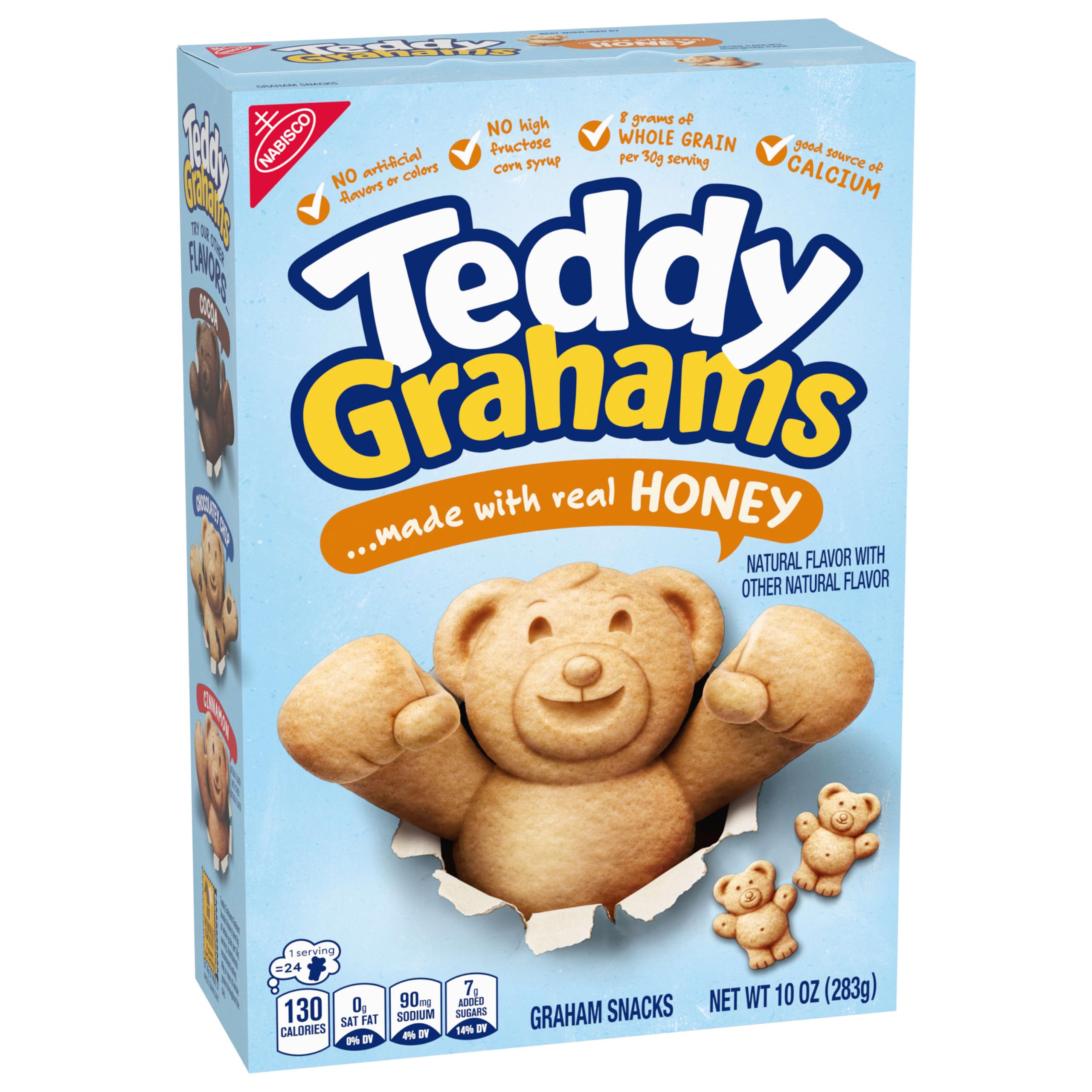 Teddy Grahams Crackers, (Honey, 10-Ounce Boxes, 6-Pack) | Gute Kalziumquelle, 8 g Vollkorn pro 30 g Portion, kein Maissirup mit hohem Fruktosegehalt, künstlicher Geschmack oder Farben