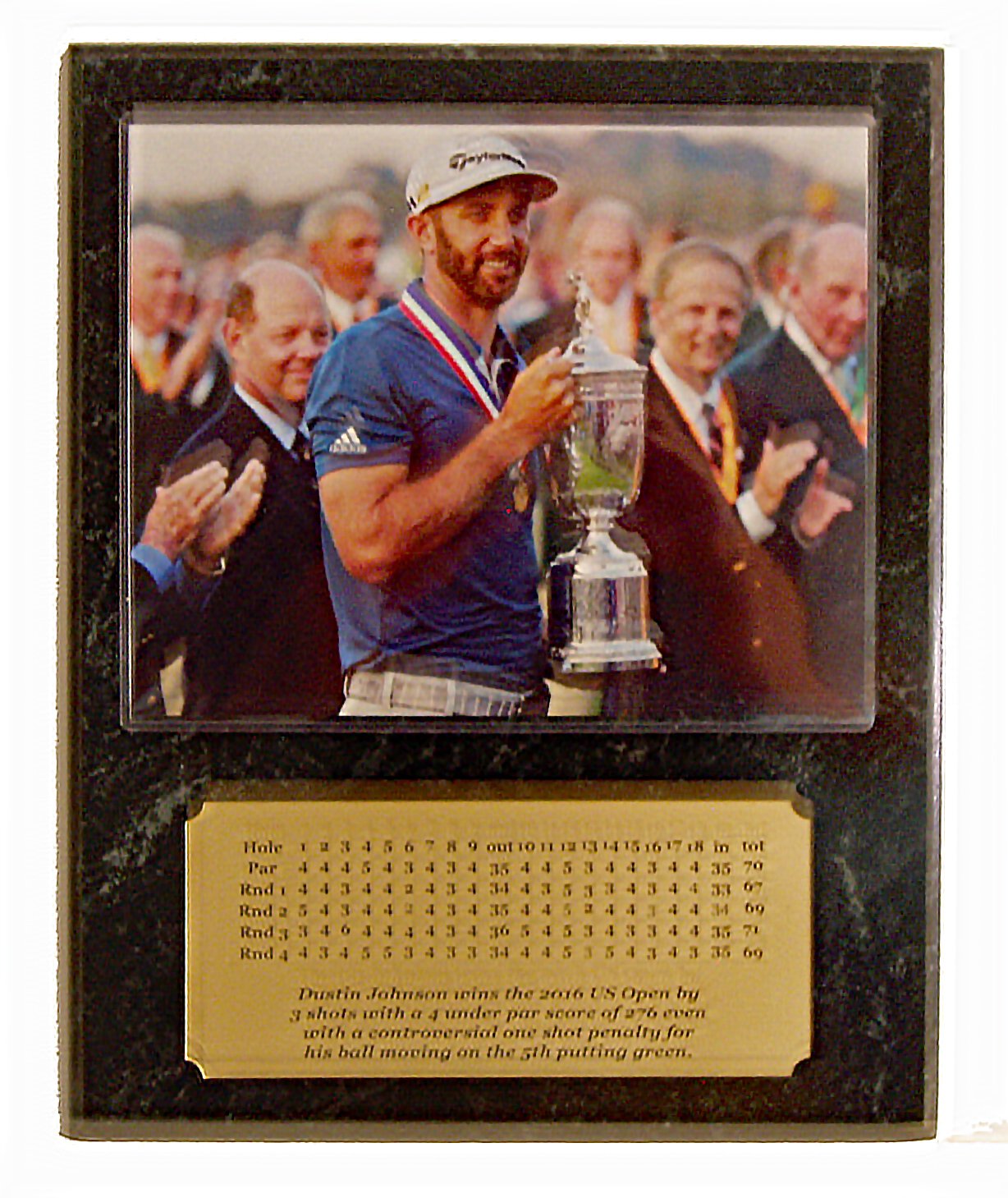 Dustin Johnson 2016 US Open Golf 8x10 Picture Photo Plaque with Engraved Scorecard
