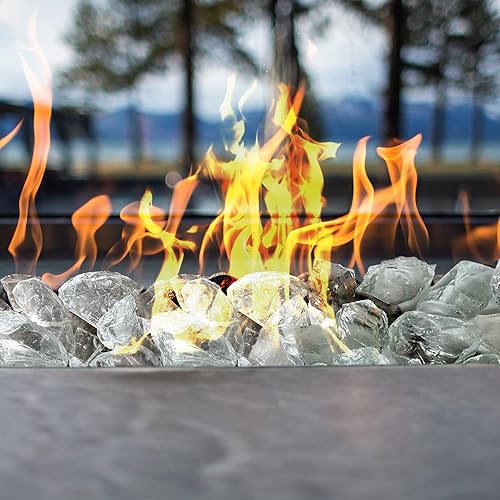 Miniatura 4 de SereneLife Roca de vidrio para fogata de gas propano al aire libre - Pieza de repuesto utilizada para SereneLife Número de modelo: SLFPTL