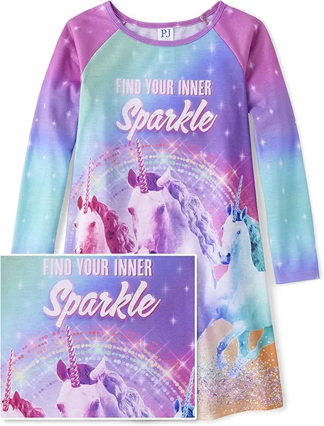 The Children's Place Girls' Single Long Sleeve Nightgowns