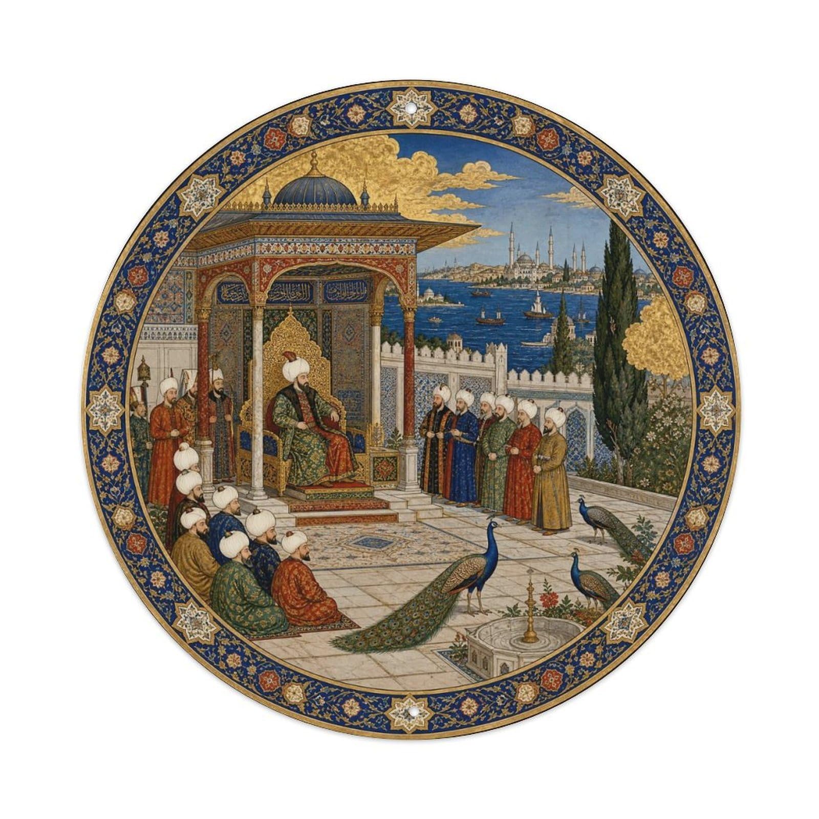 Ottoman Miniature Topkapi Anatolian Travel Graphic Metal Tin Sign