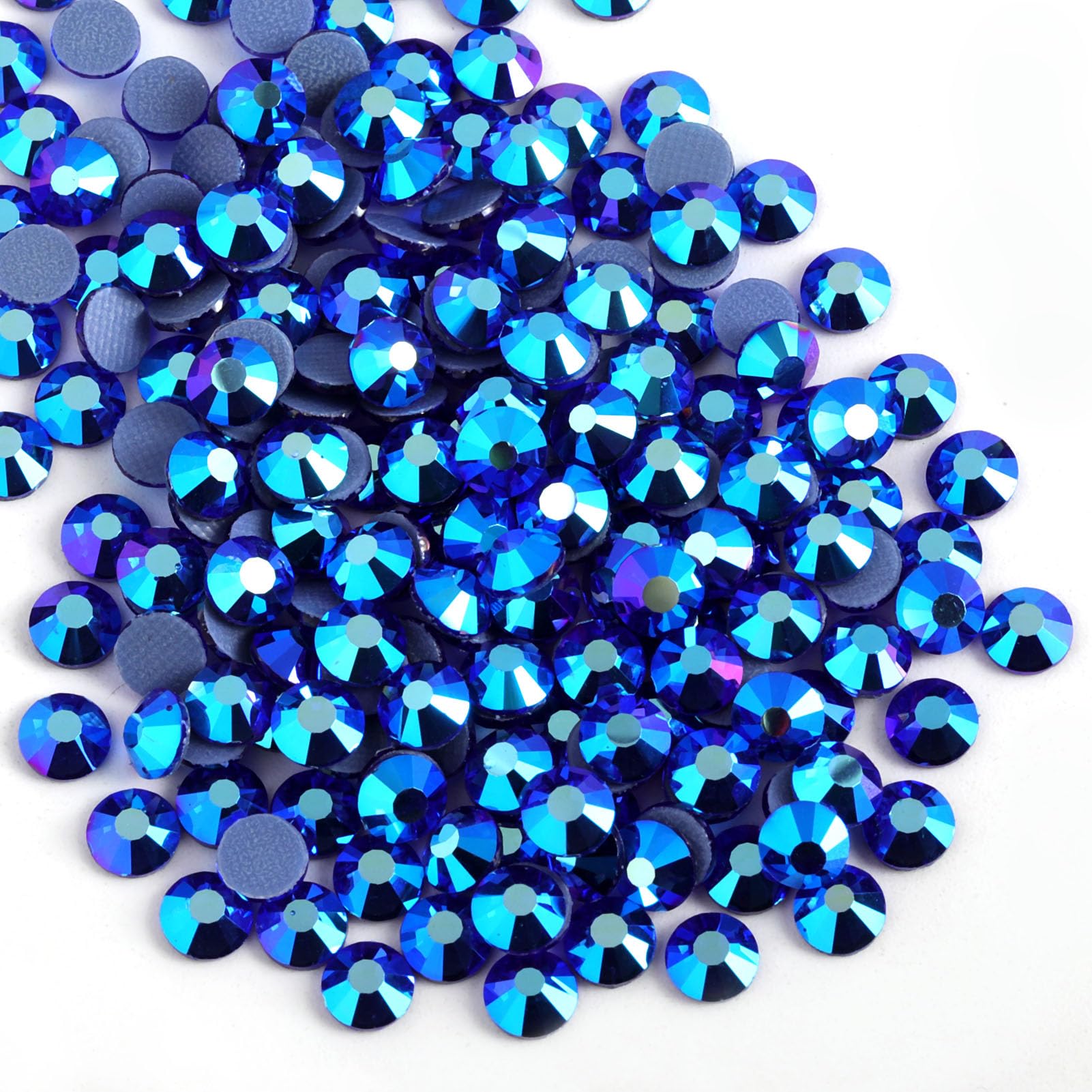 Beadsland Hotfix Rhinestones, Sapphire AB, SS6, 2880pcs