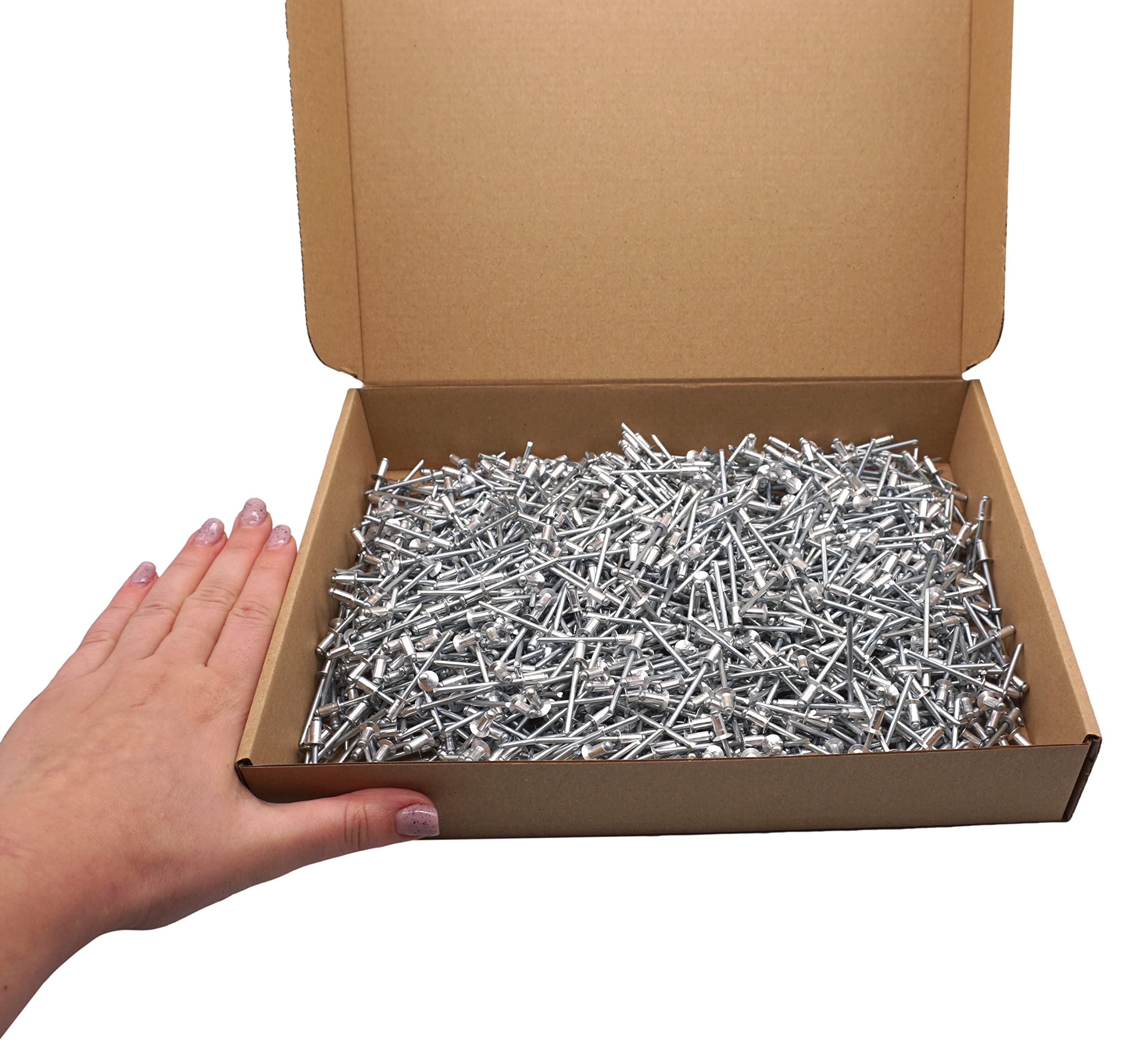 SKIR'CO (1200 pièces) Rivets aveugles en aluminium à tête fraisée 4,0 x 8 mm, mandrin en acier, rivets pop