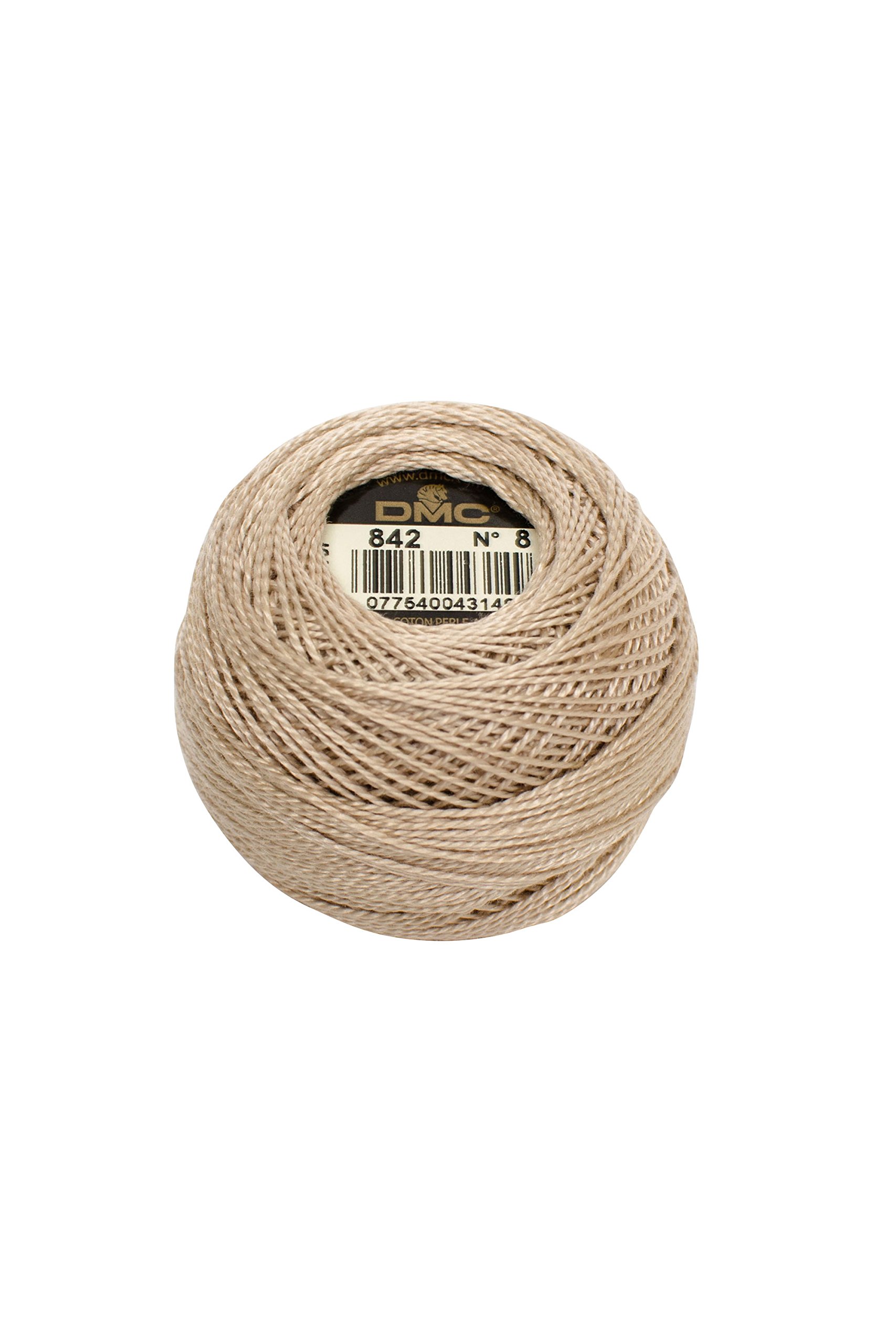 Dmc Pearl Cotton Ball Size 12 141Yd-Very Light Beige Brown White,Cream,Brown