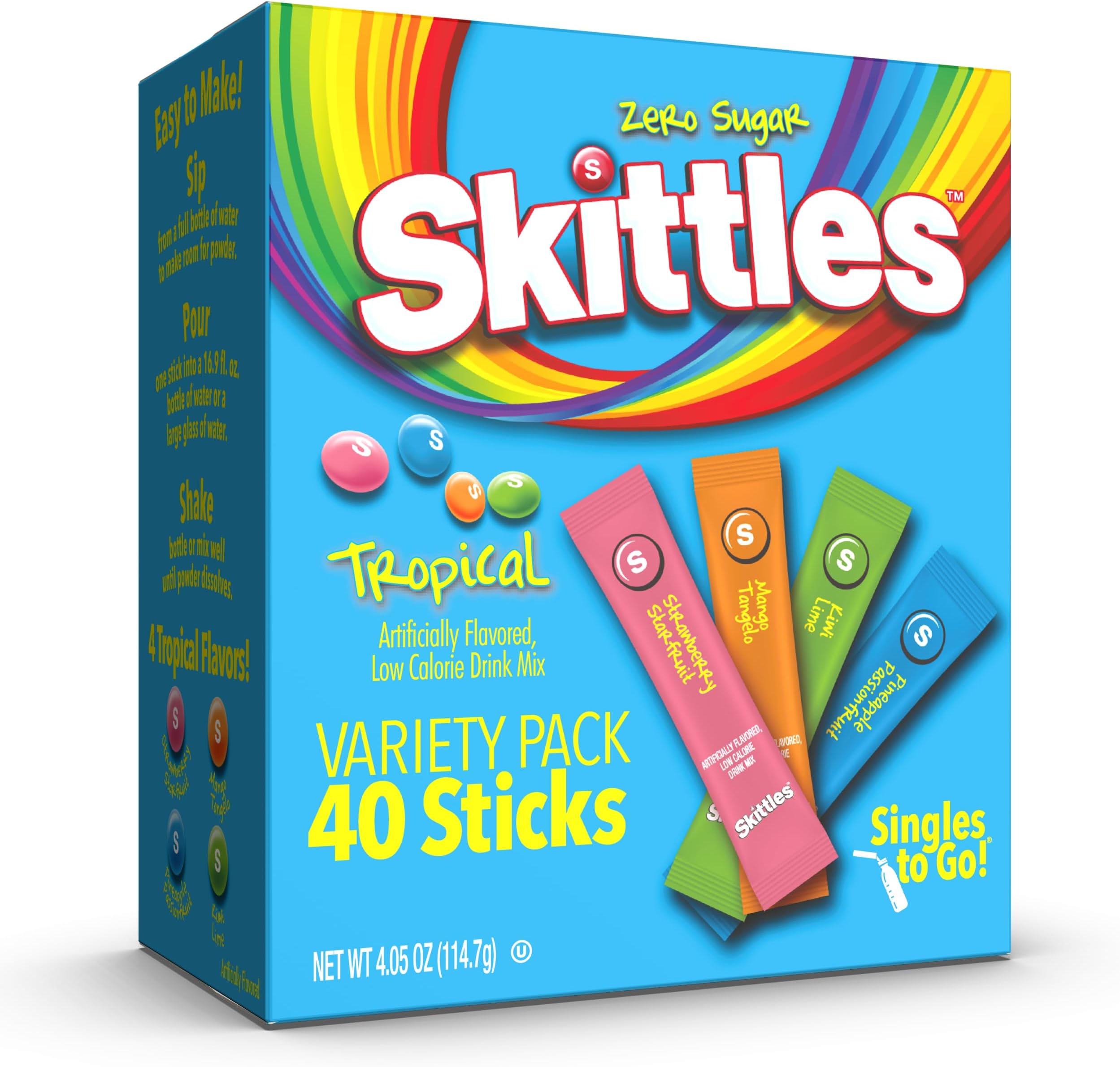 Skittles Liquid Water Enhancers Variety Pack of 31 Bottle of Each of the Skittles