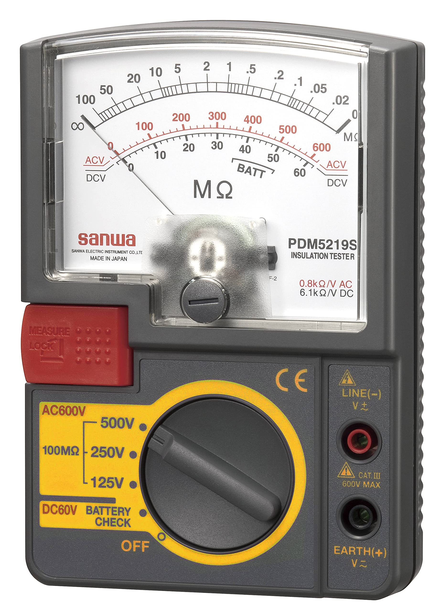 sanwa DM5218S ☆美品☆SANWA サンワ 絶縁抵抗計 DM5218S アナログ