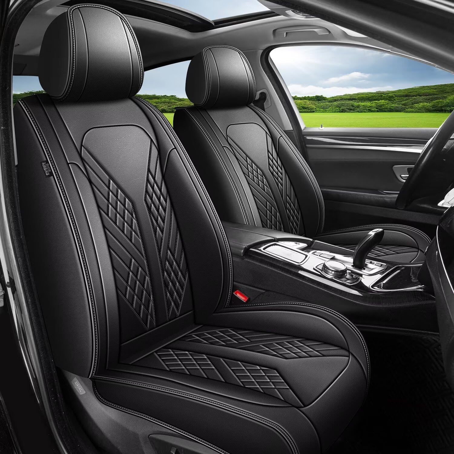 JIAMAOXIN Black Front Seat Covers (2 Seats)