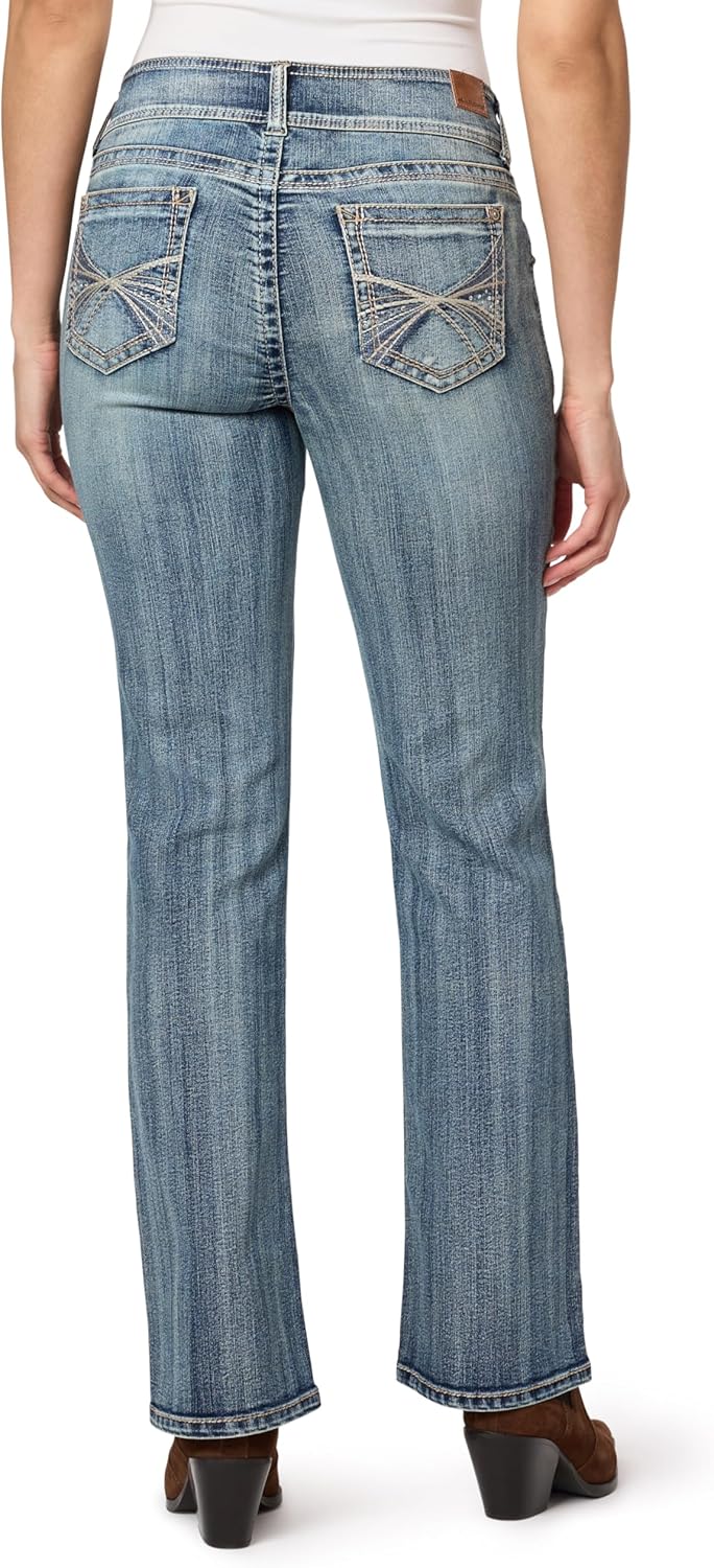 WallFlower Luscious Curvy Bootcut Jeans for Women, Mid-Rise Insta Stretch Denim, Size-Inclusive Juniors Jeans, Sizes 0 to 24