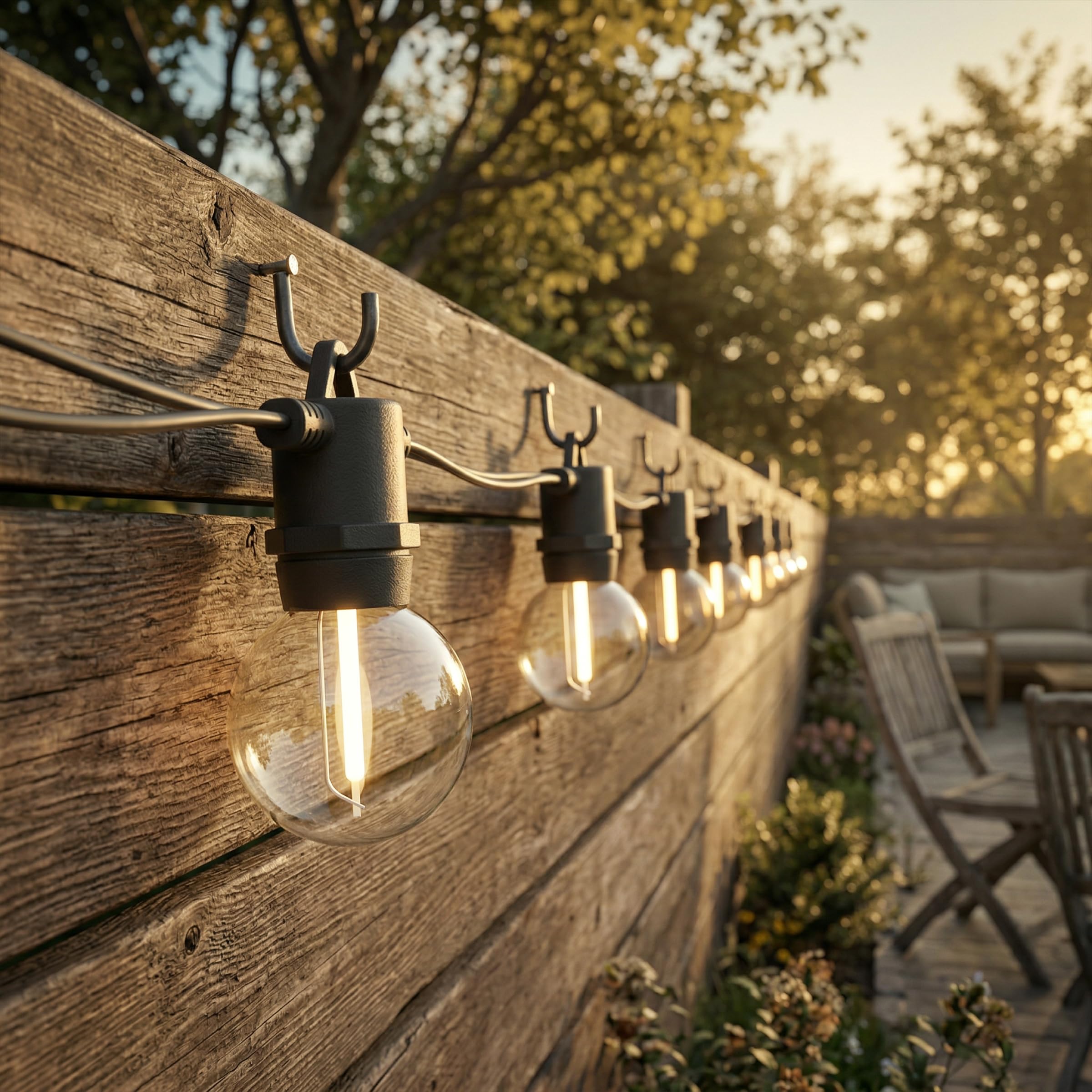 CALEX Vista Guirlande Solaire 10 m/33 pi, Éclairage LED de Jardin, 20 Ampoules, Guirlande Étanche IP44, Éclairage Chaleureux, Télécommande Incluse