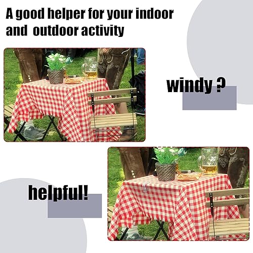Miniatura 6 de Patelai Clips transparentes para mantel mejorados, clips de plástico para mantel de mesa, soporte para mantel de Navidad, hogar, boda, fiesta,