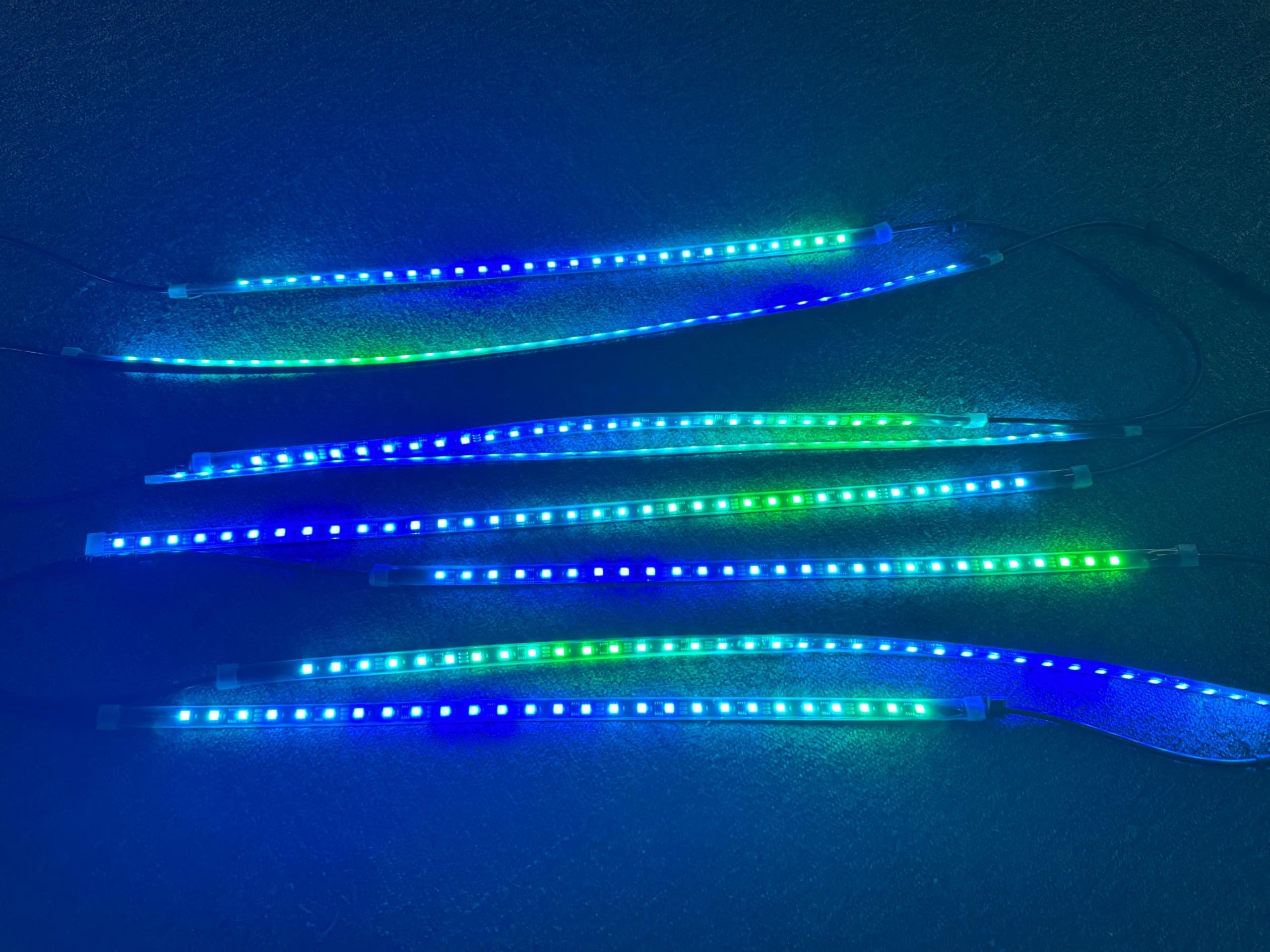 Sando Tech Aluminum LED Car Underglow Light Kit,8PCS Dream Chase RGB Million Colors Shift Music Dancing Flow w/Turn Singals,Brake Function Bluetooth/Remote Ctrl