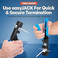 Vista 5 de Everest - Paquete de 10 conectores Keystone RJ45 Cat6A en ángulo de 90°, color blanco, conectores RJ45 hembra de perfil delgado, conector Keystone