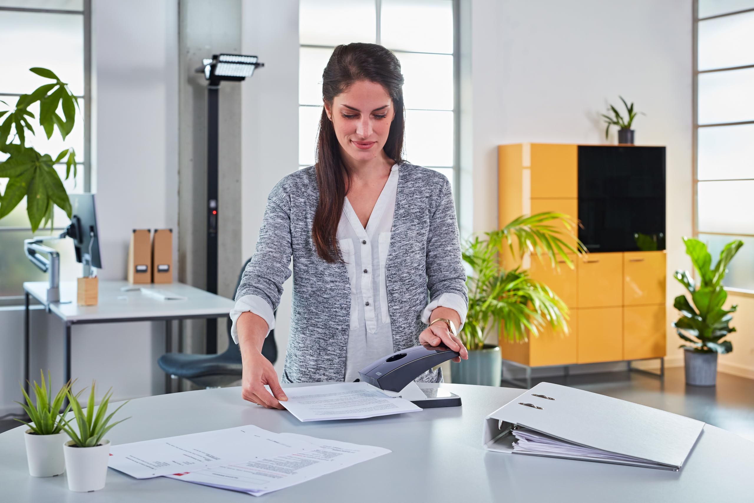 Novus B 240 40 Sheet Capacity Heavy Duty Hole Punch - Black/Grey