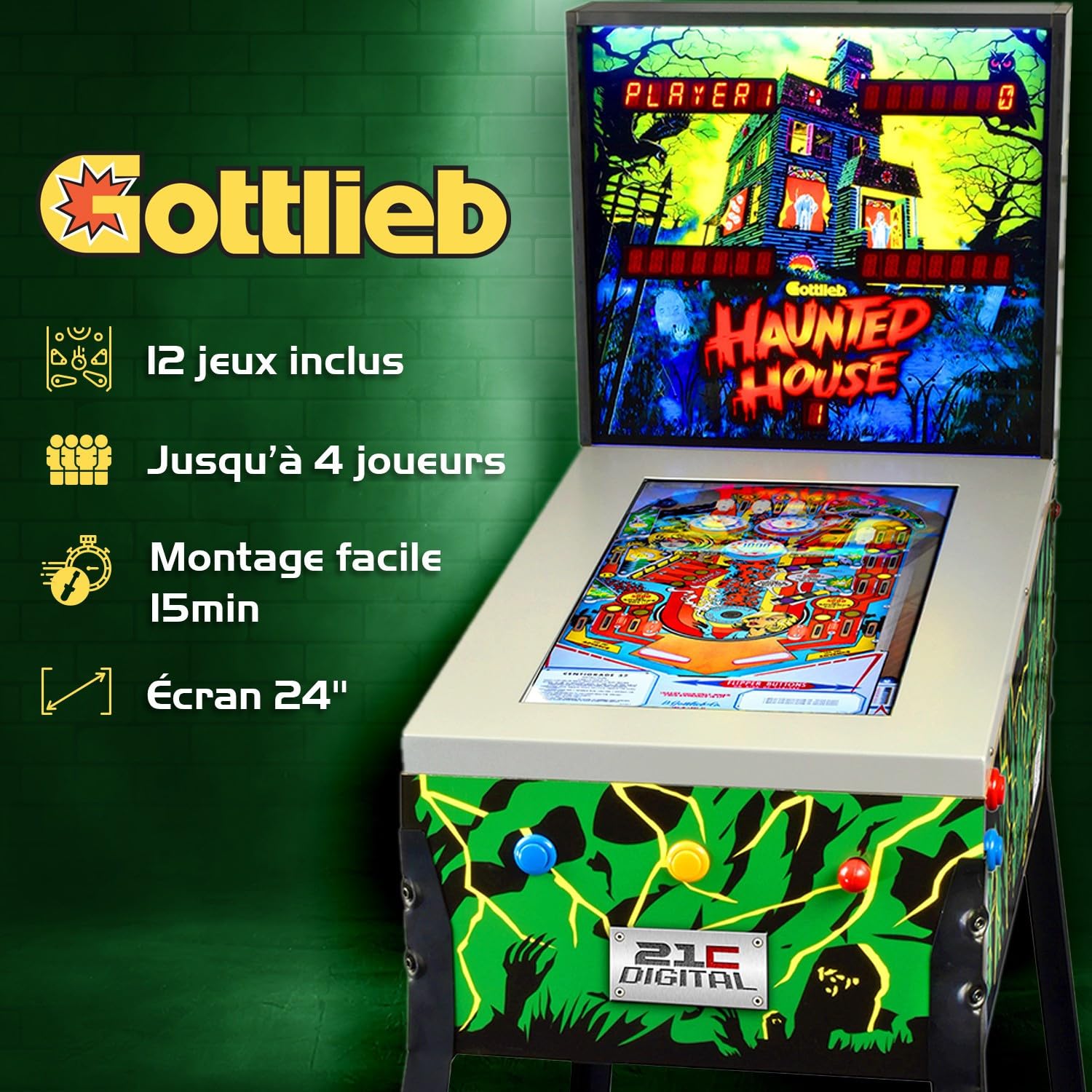 ARCADE1UP TOY SHOCK PINBALL - HAUNTED HOUSE