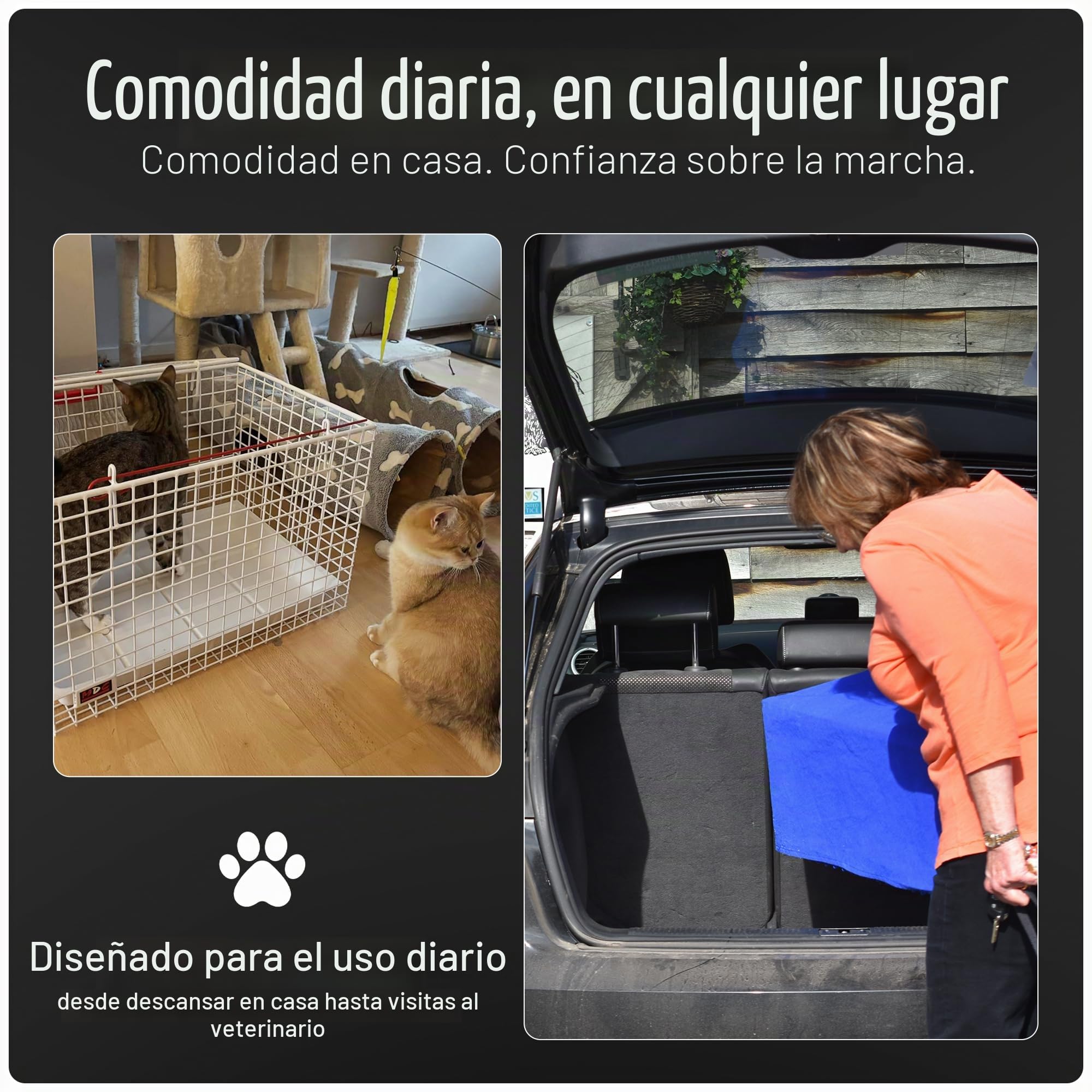 MDC Cesta de Transporte para Gatos, Color Blanco