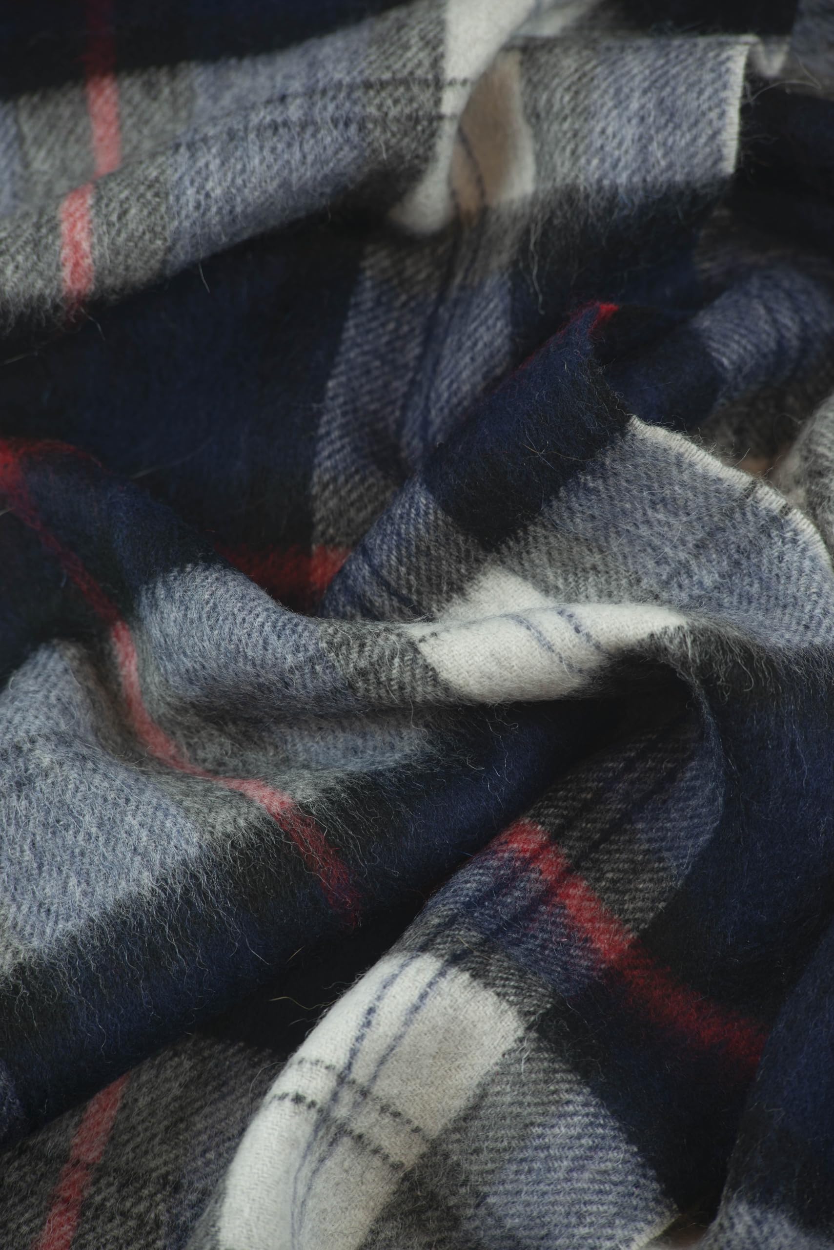 REALITY&FANTASY Sciarpa invernale scozzese scozzese in cashmere e 100% lana di agnello morbida per uomo e donna
