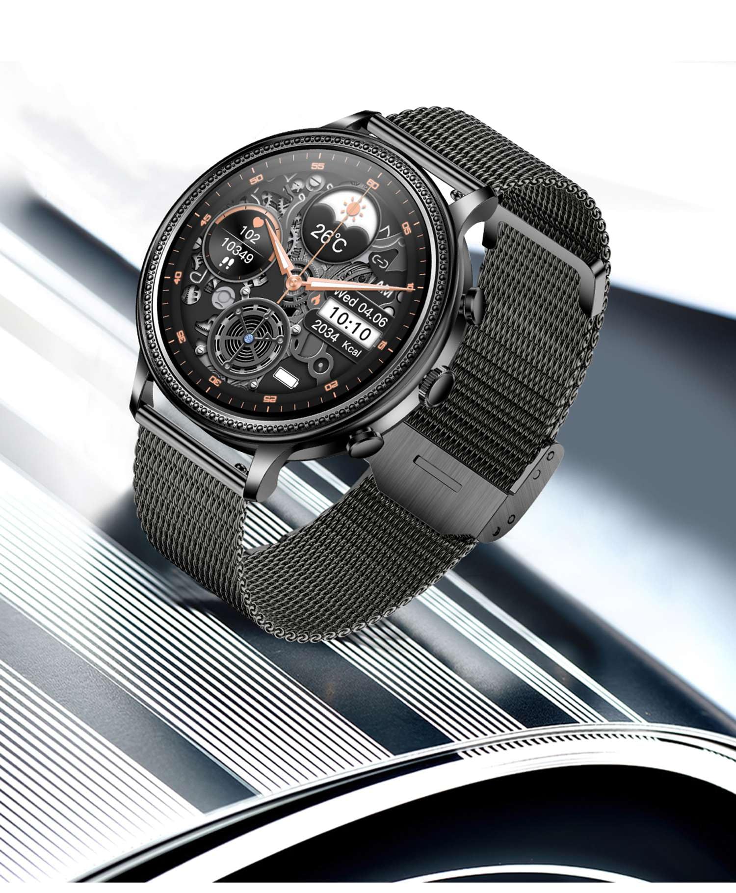 Reloj inteligente, pulsera de reloj inteligente para hombres y mujeres, contestar/hacer llamadas, reloj de fitness de 1.38 pulgadas, rastreador deportivo con monitor de frecuencia