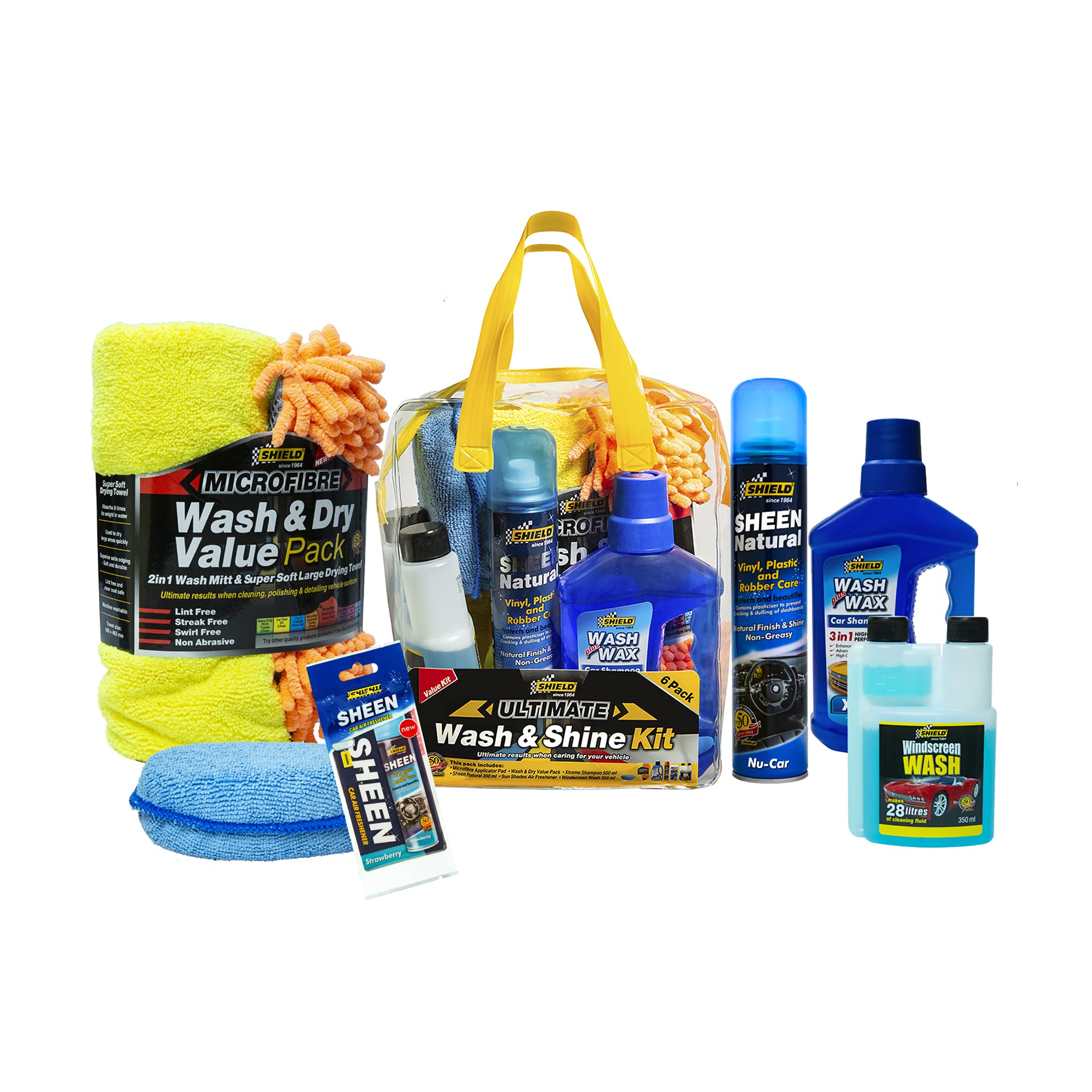 Shield SH469 Wash and Shine Kit 6-Piece Set : Amazon.co.za: Health