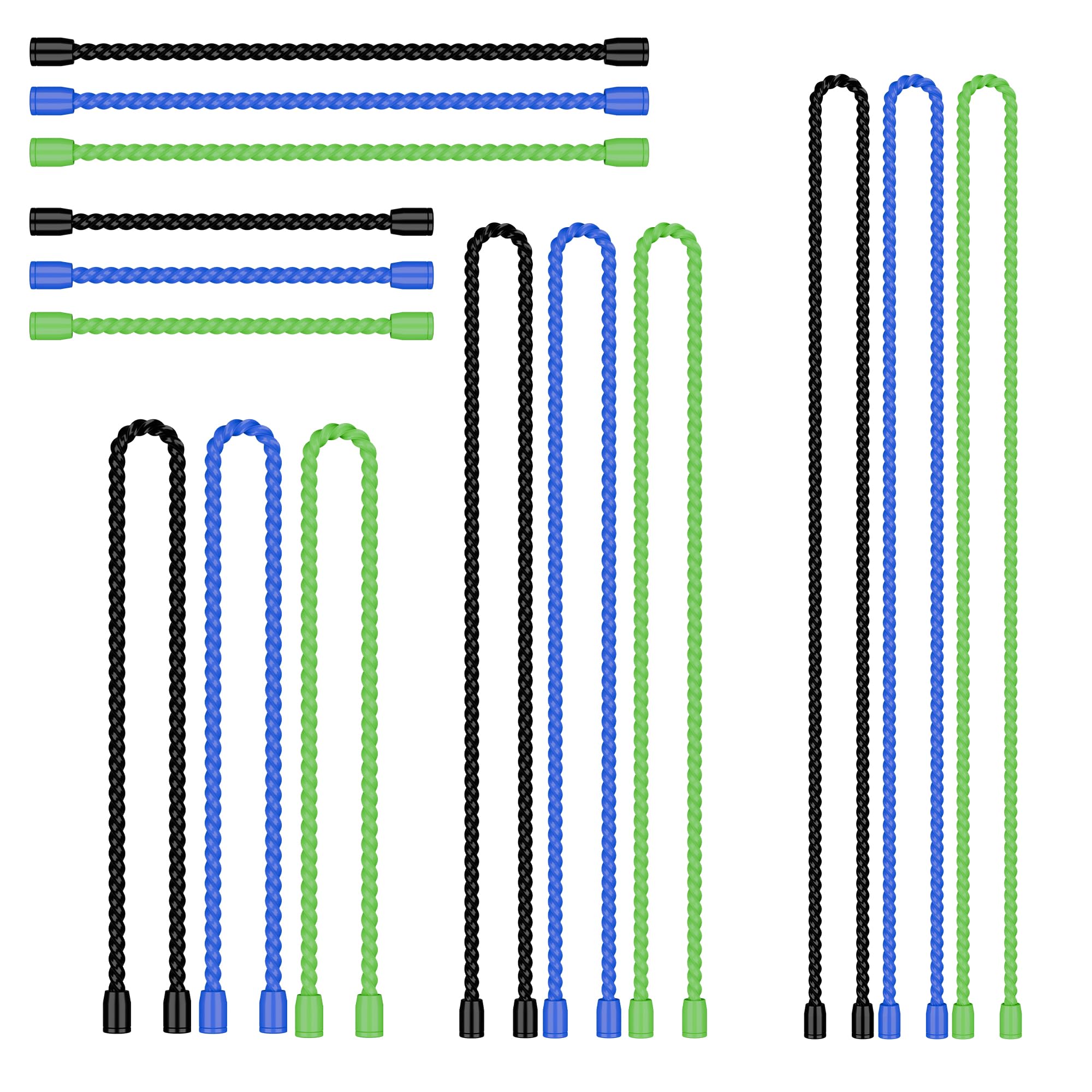 Silicone Cable Ties, Bendable Rubber Twist Ties, Reusable Twist Ties for Cords, Cable Zip Ties for Organizing, Bundling (3 Colors)