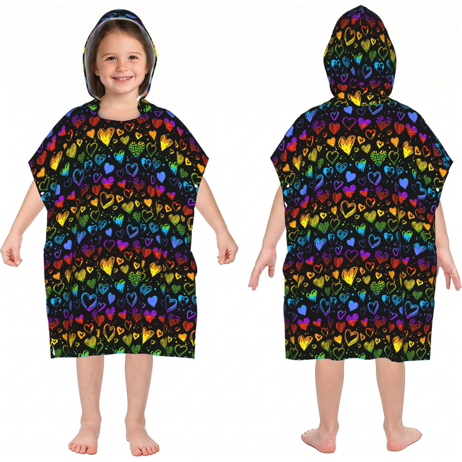 Noble Ren Pride Month Lgbtq Gay Pride Ally Hooded Kids Beach Towels Girls Boys Swimming Coverings Towels Bath Towels, Bathrobes, And Ponchos Absorb Water Quickly And Dry Well